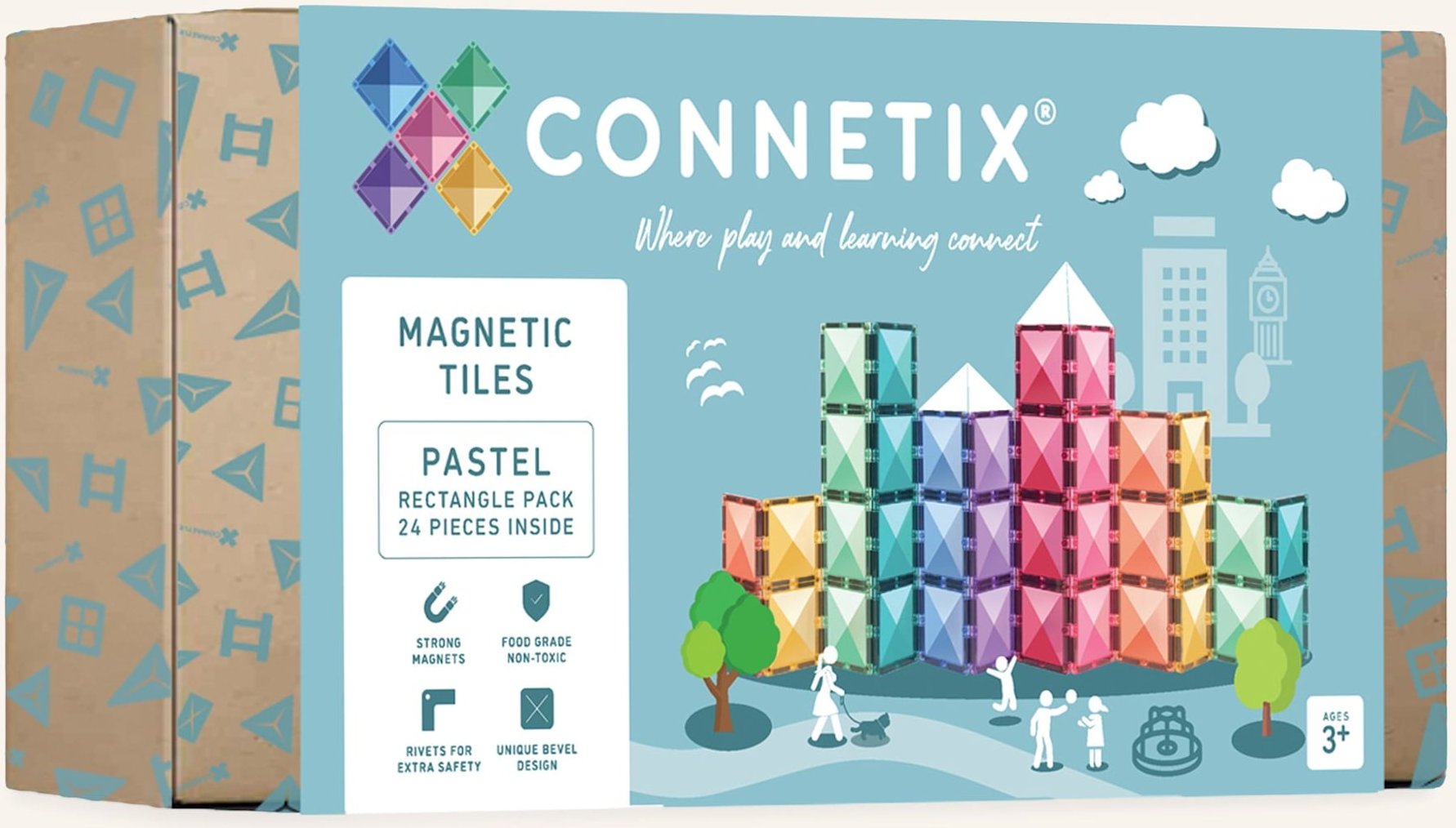 Thumbnail - Connetix Rechteck-Set Pastell lila