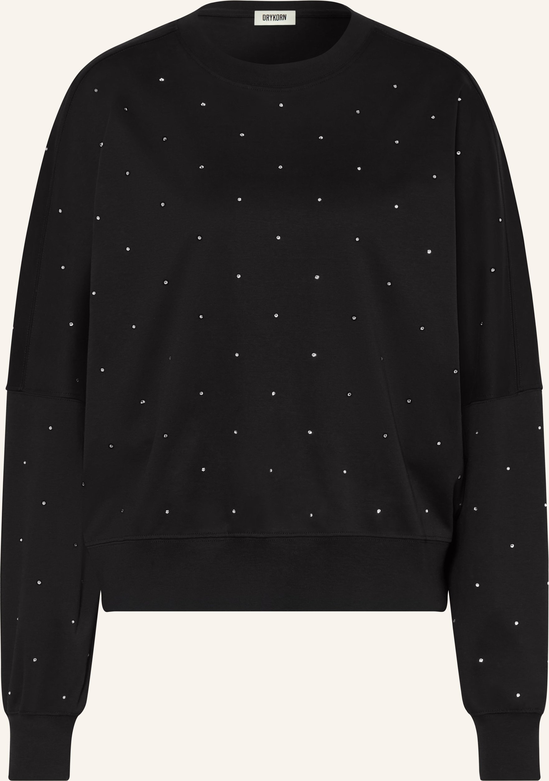 Drykorn Sweatshirt Astaria Mit Swarovski® Kristallen schwarz