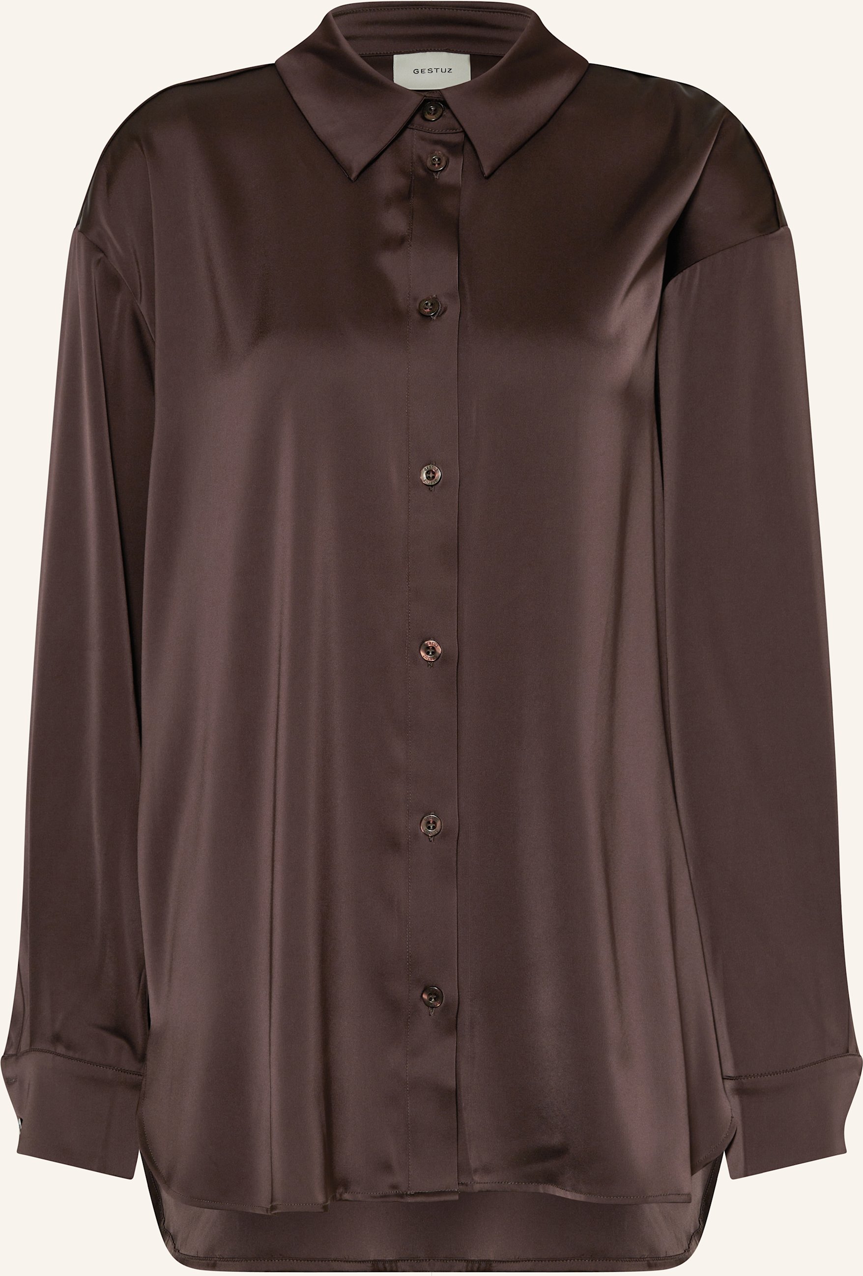 Gestuz Hemdbluse Gzjessie Aus Satin braun
