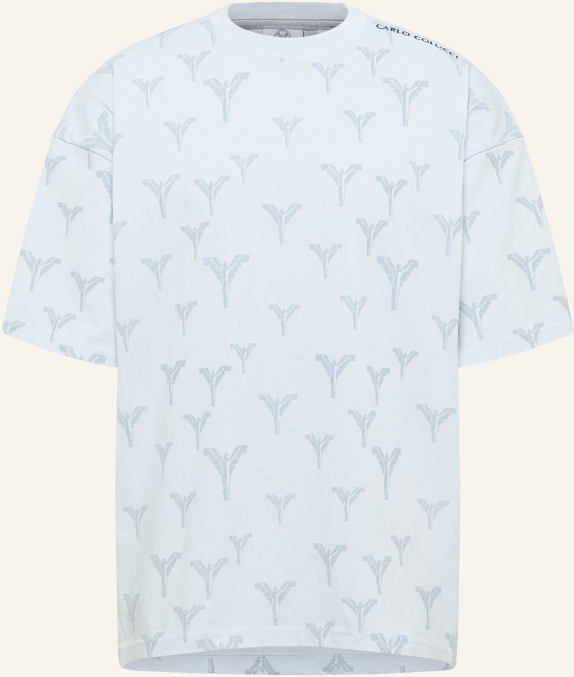 Carlo Colucci Logo T-Shirt - Clean Capsule Fasan blau