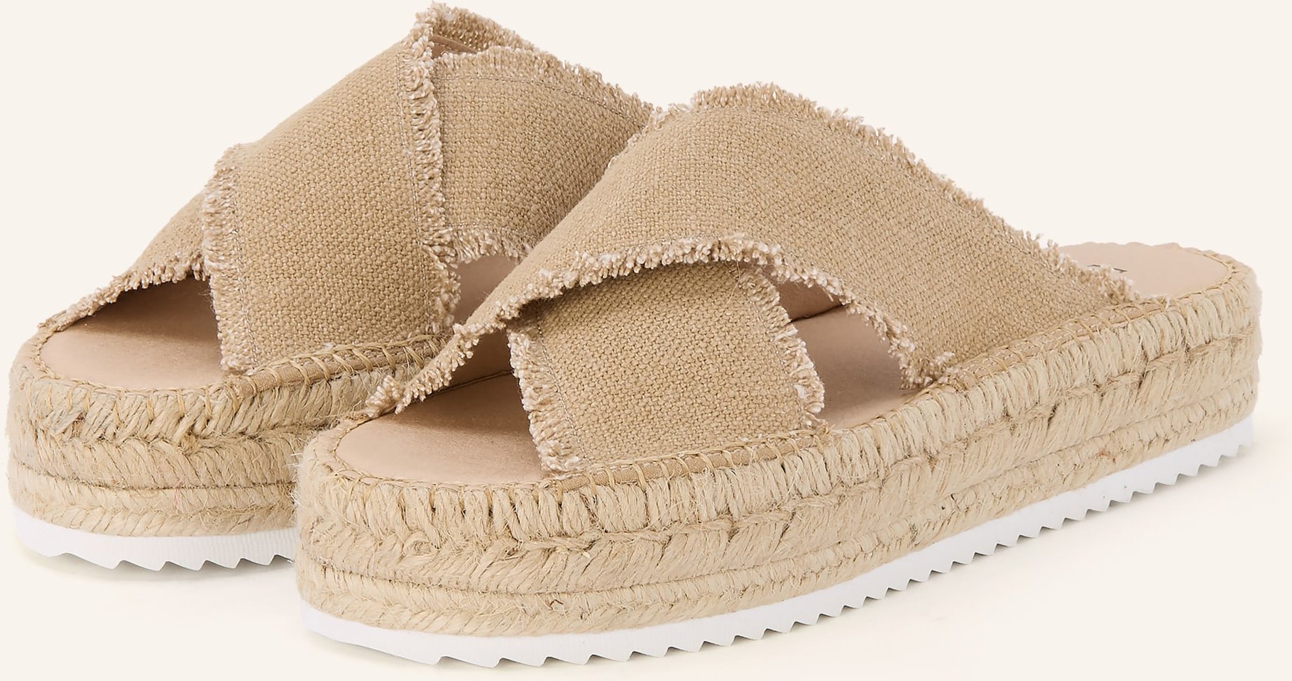 Espadrij L'originale Plateau-Pantoletten Croisette beige