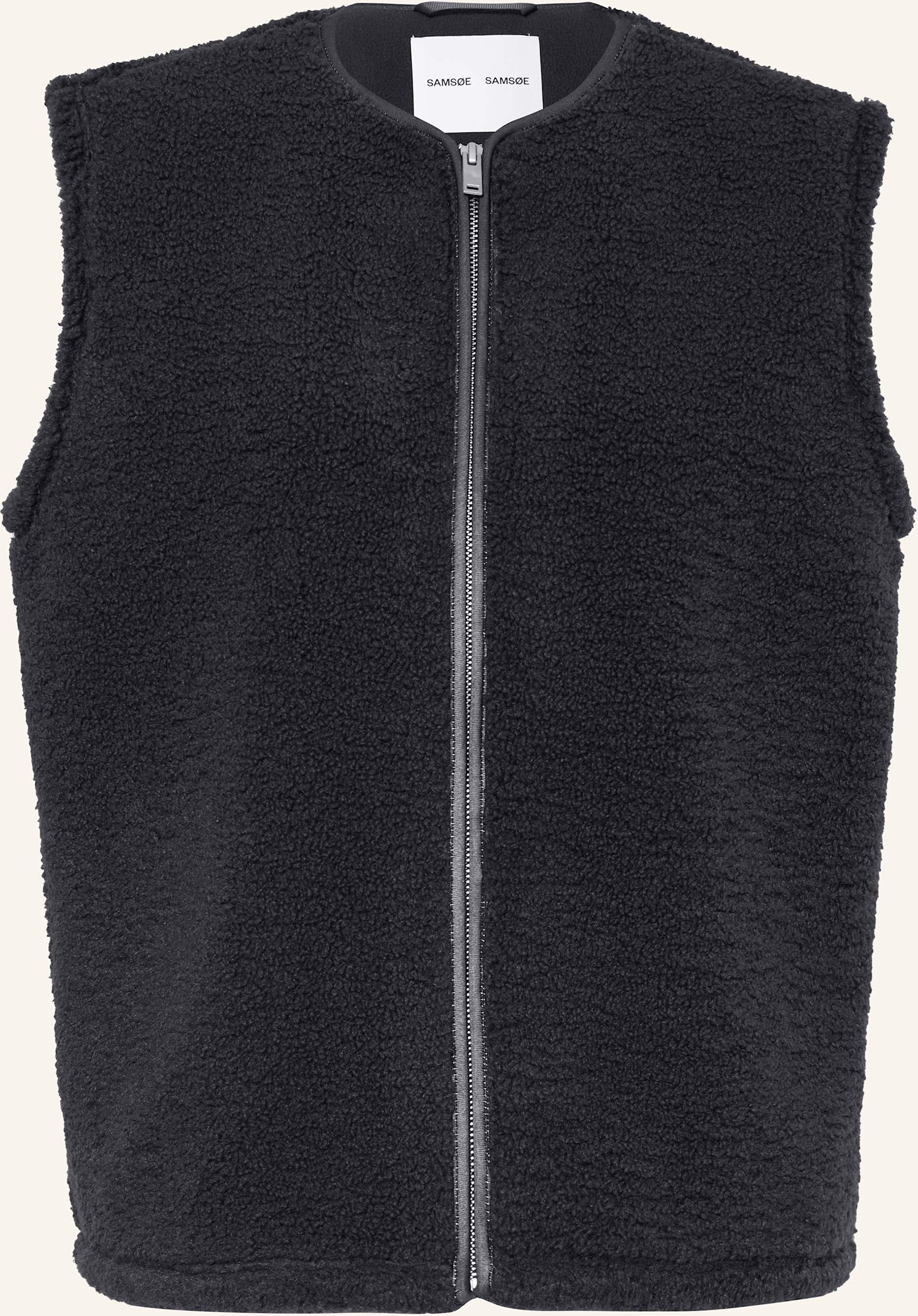 Samsøe Samsøe Teddyfell-Weste Saautumns grau