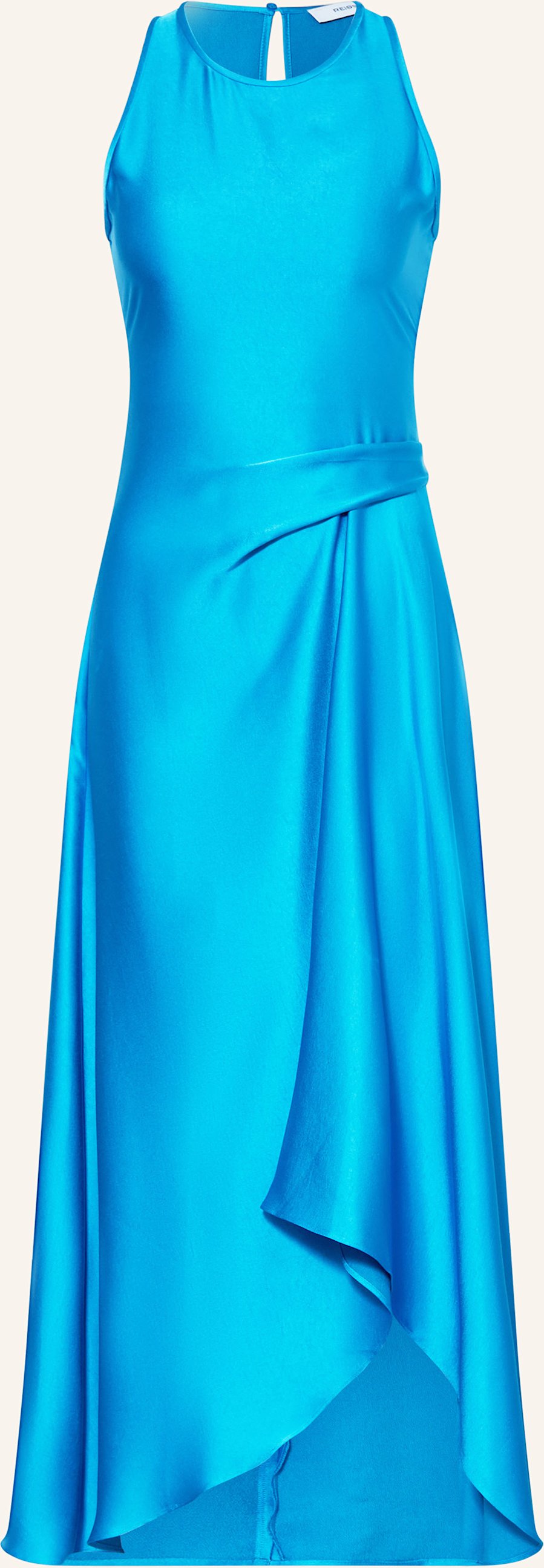 Reiss Satinkleid Micah blau