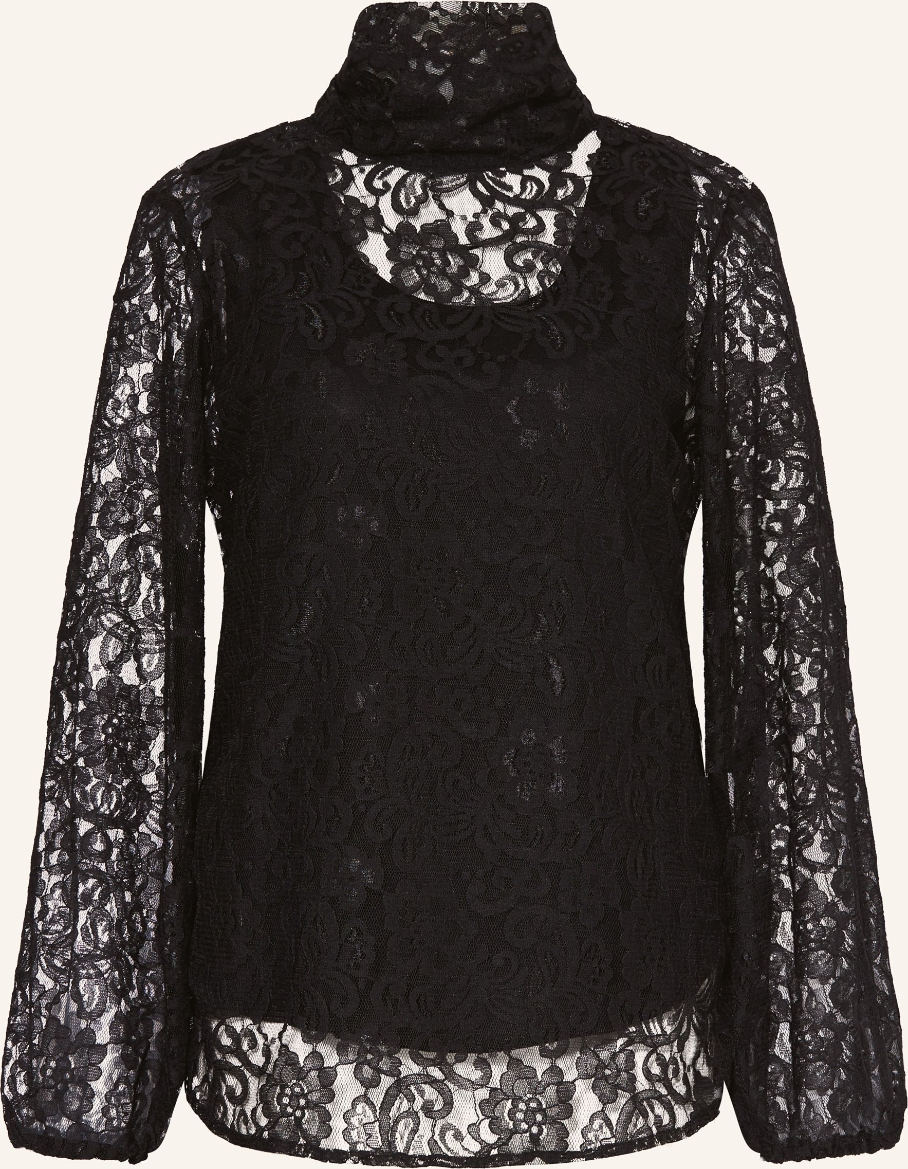 Emily Van Den Bergh Schluppenbluse Aus Spitze schwarz