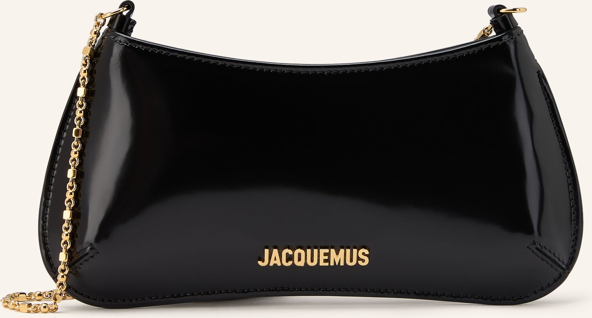 Jacquemus Schultertasche Le Petit Bisou Chaine schwarz