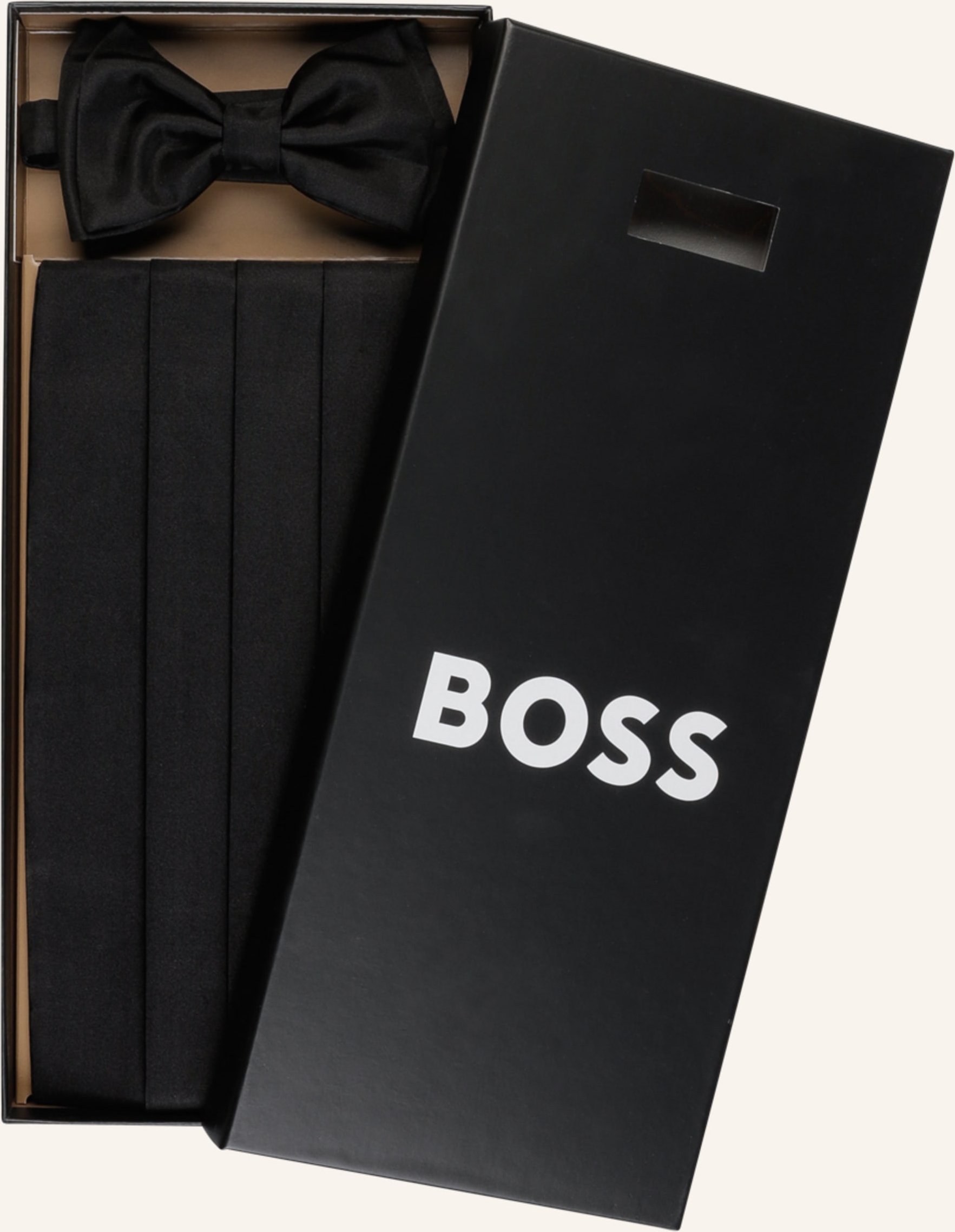 Boss Set: Fliege Und Kummerbund Mit Geschenkbox schwarz