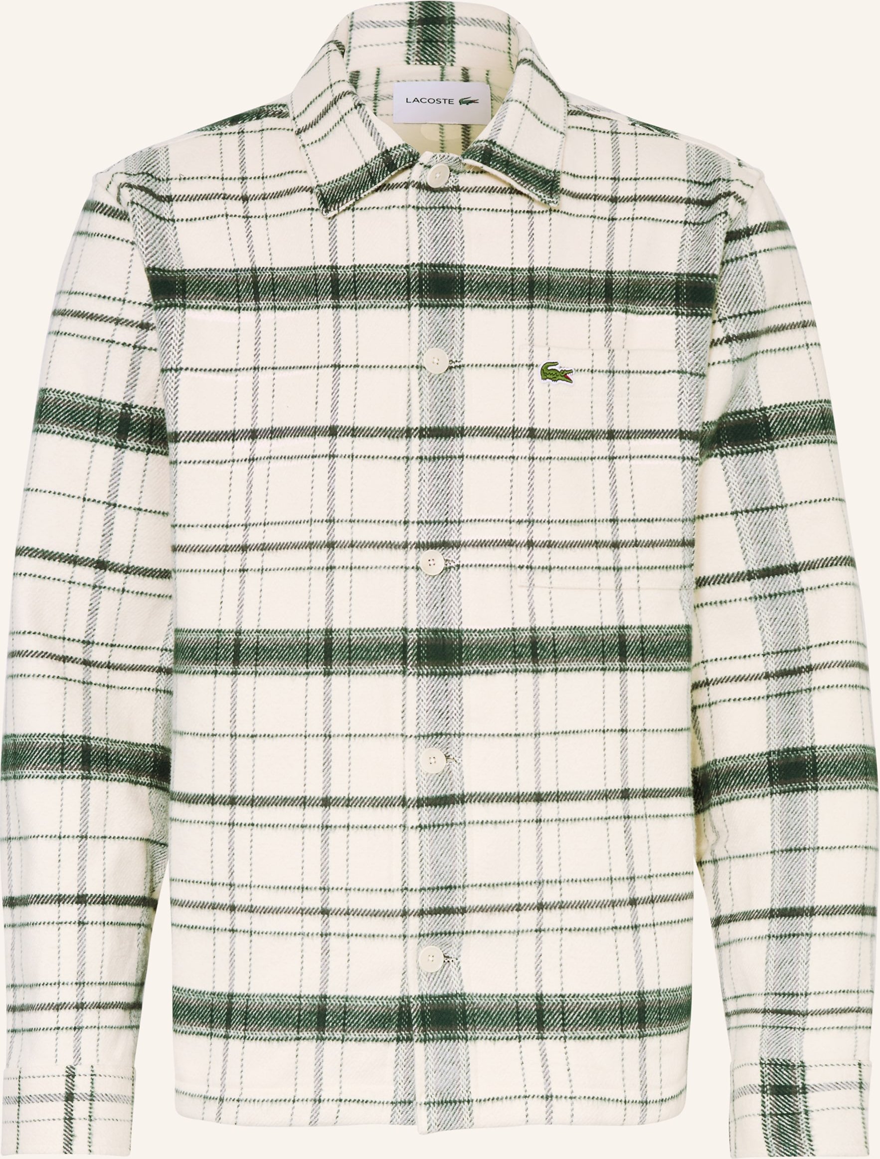 Lacoste Flanell-Overjacket weiss