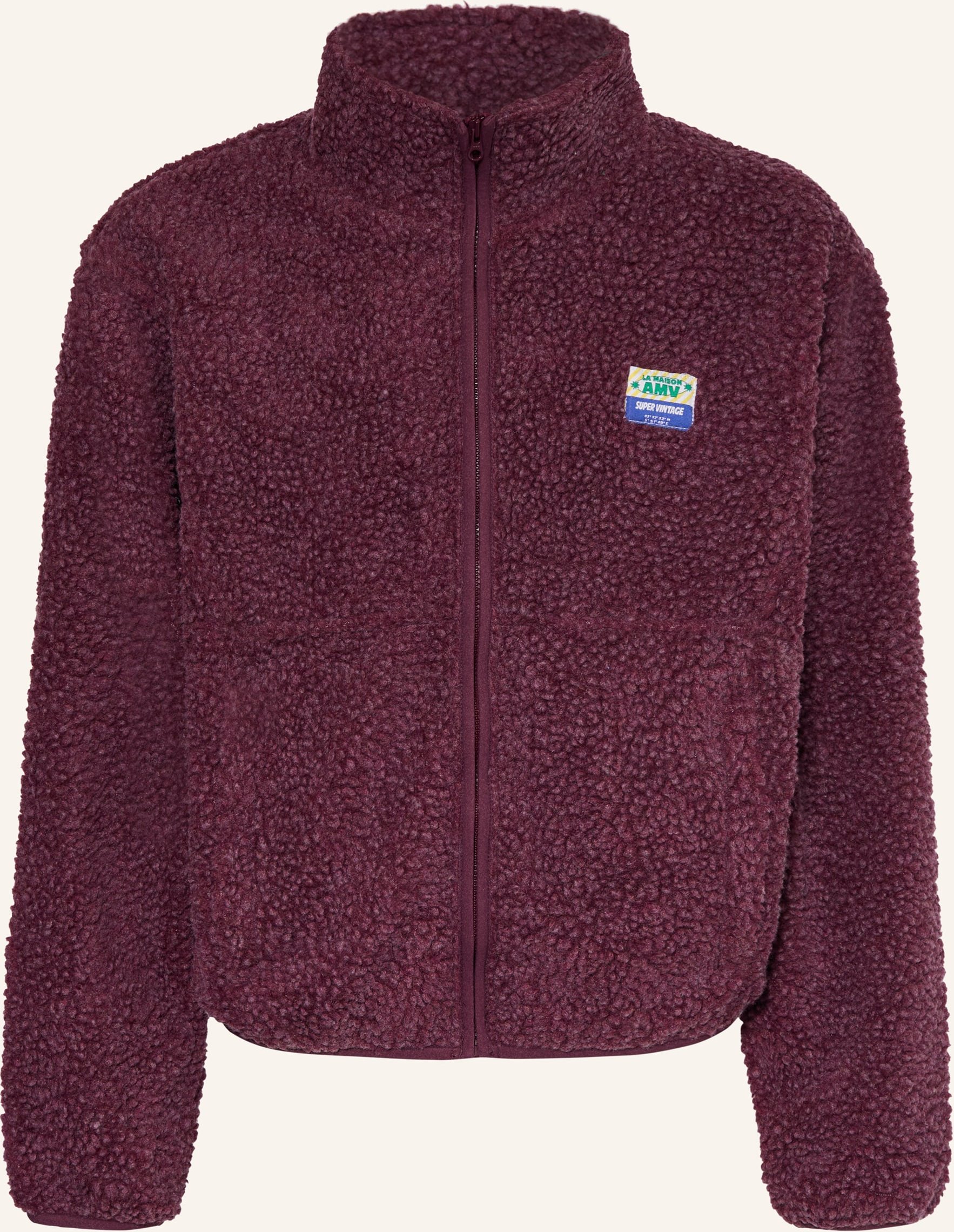 American Vintage Teddyfell-Jacke rot