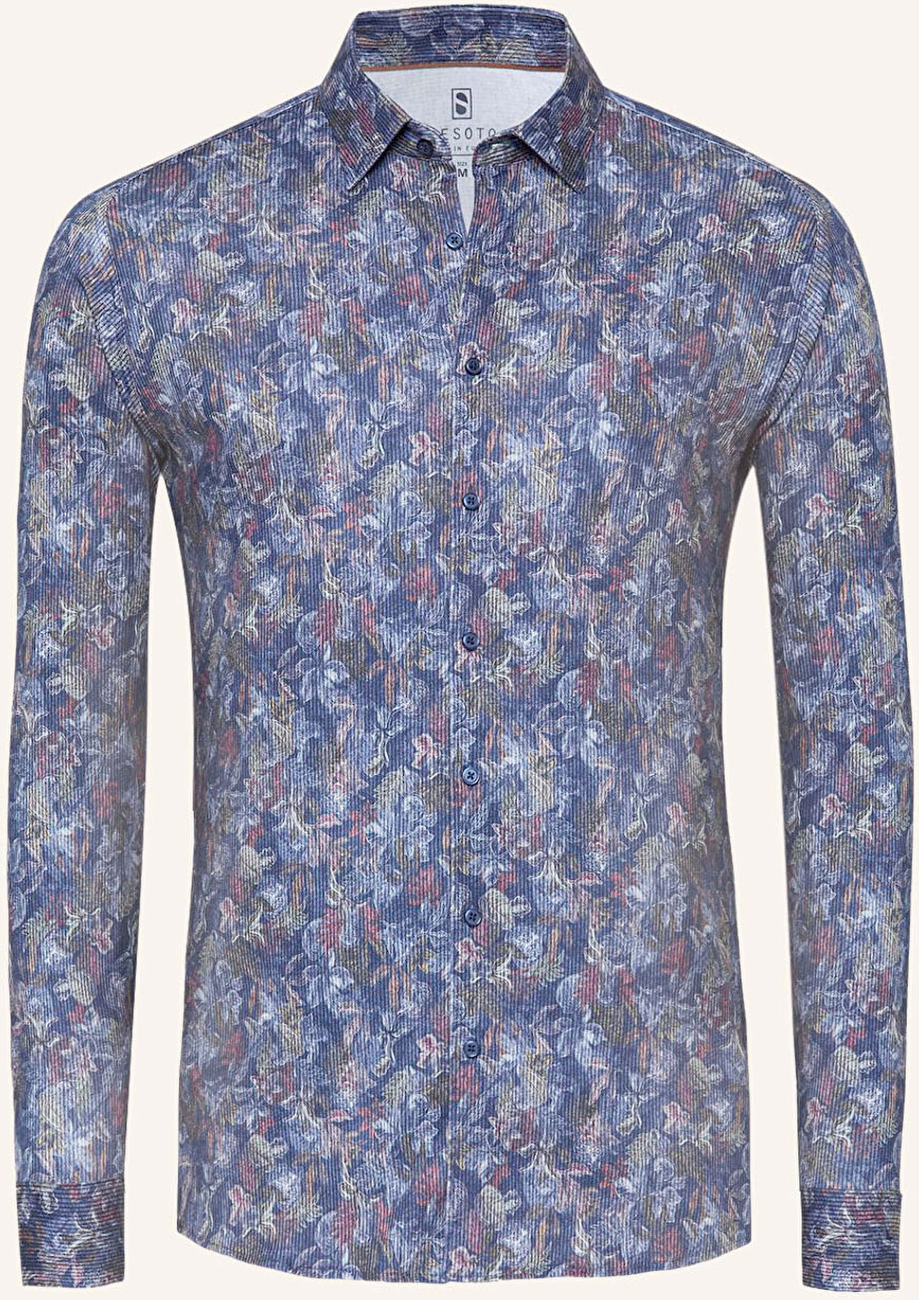 Desoto Jerseyhemd Slim Fit blau