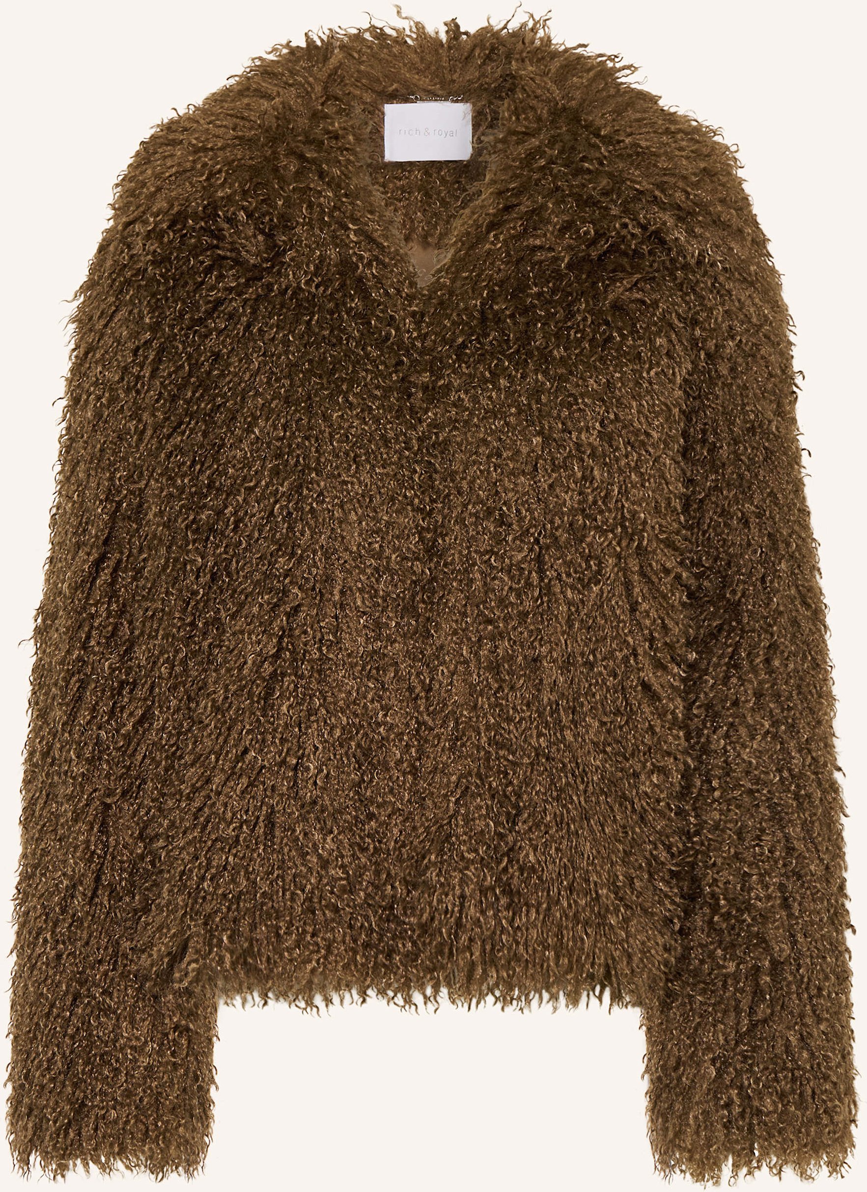 Rich & Royal Kunstfell-Jacke braun