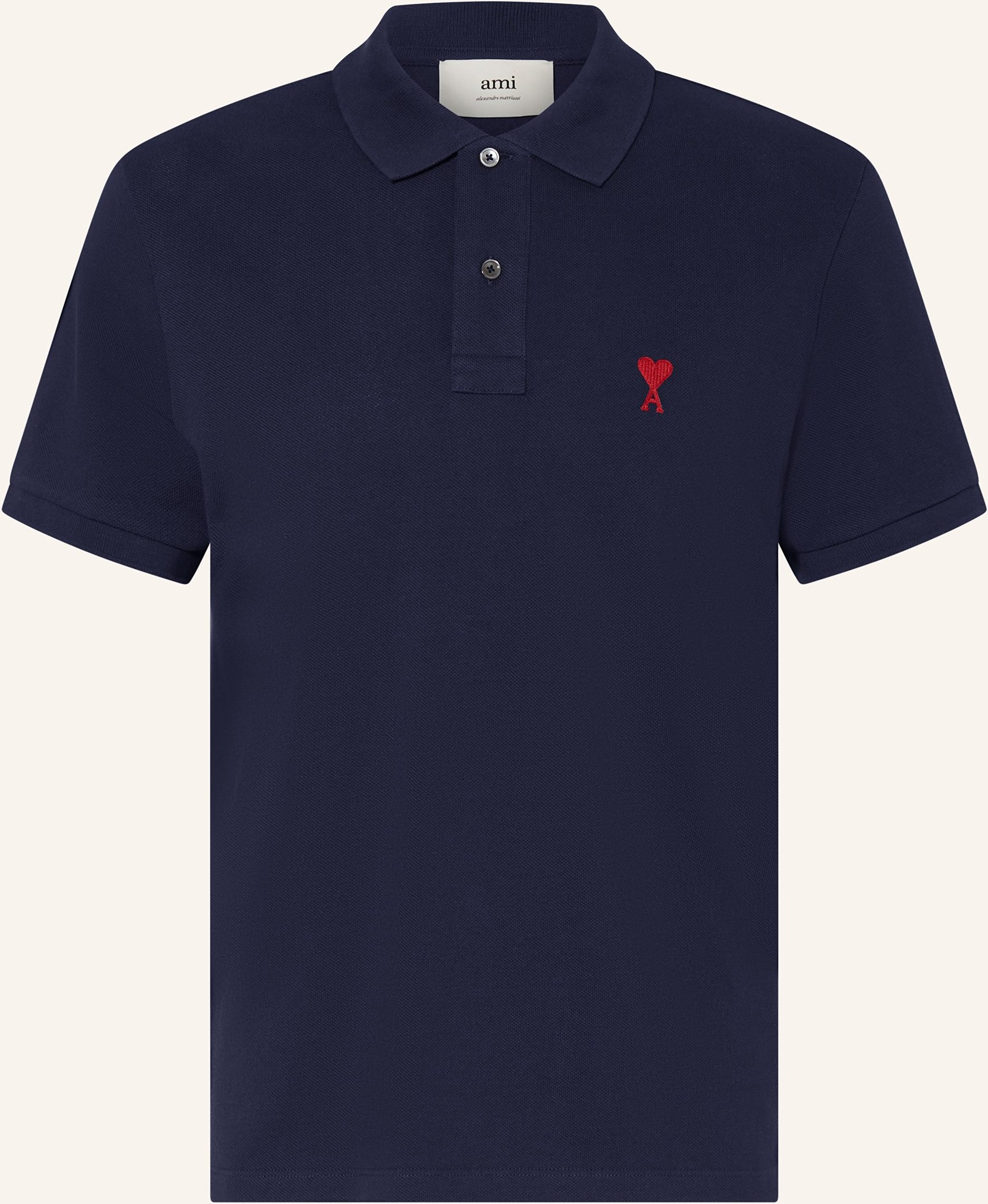 Ami Paris Piqué-Poloshirt blau