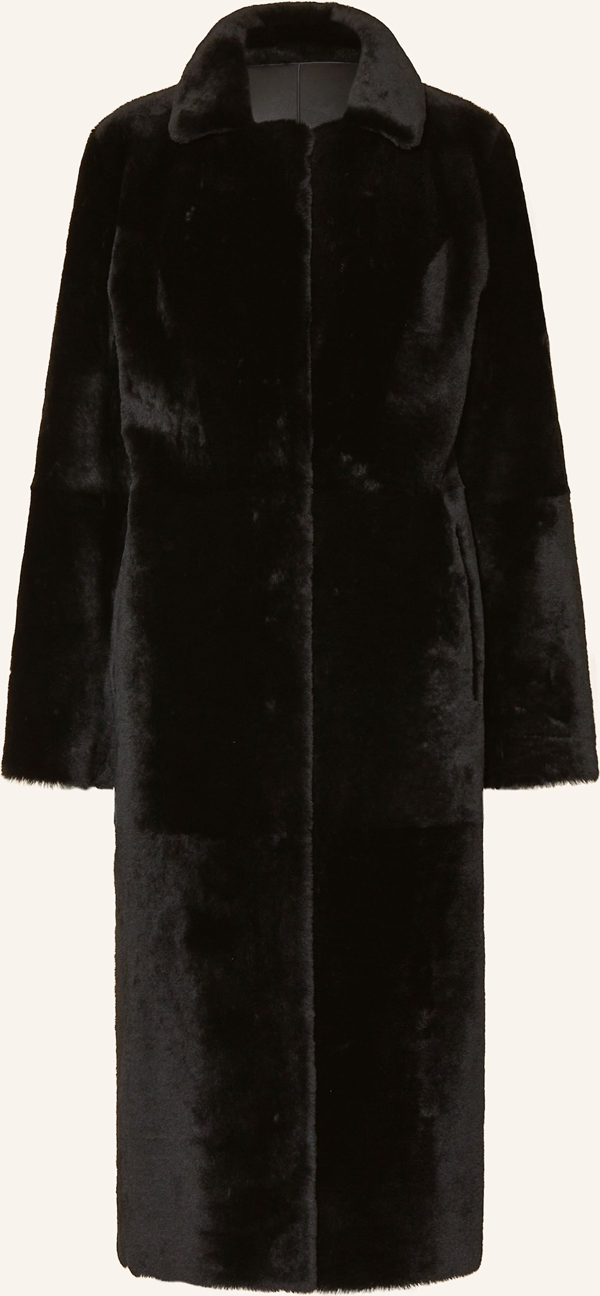 Mrs & Hugs Ledermantel Zum Wenden schwarz