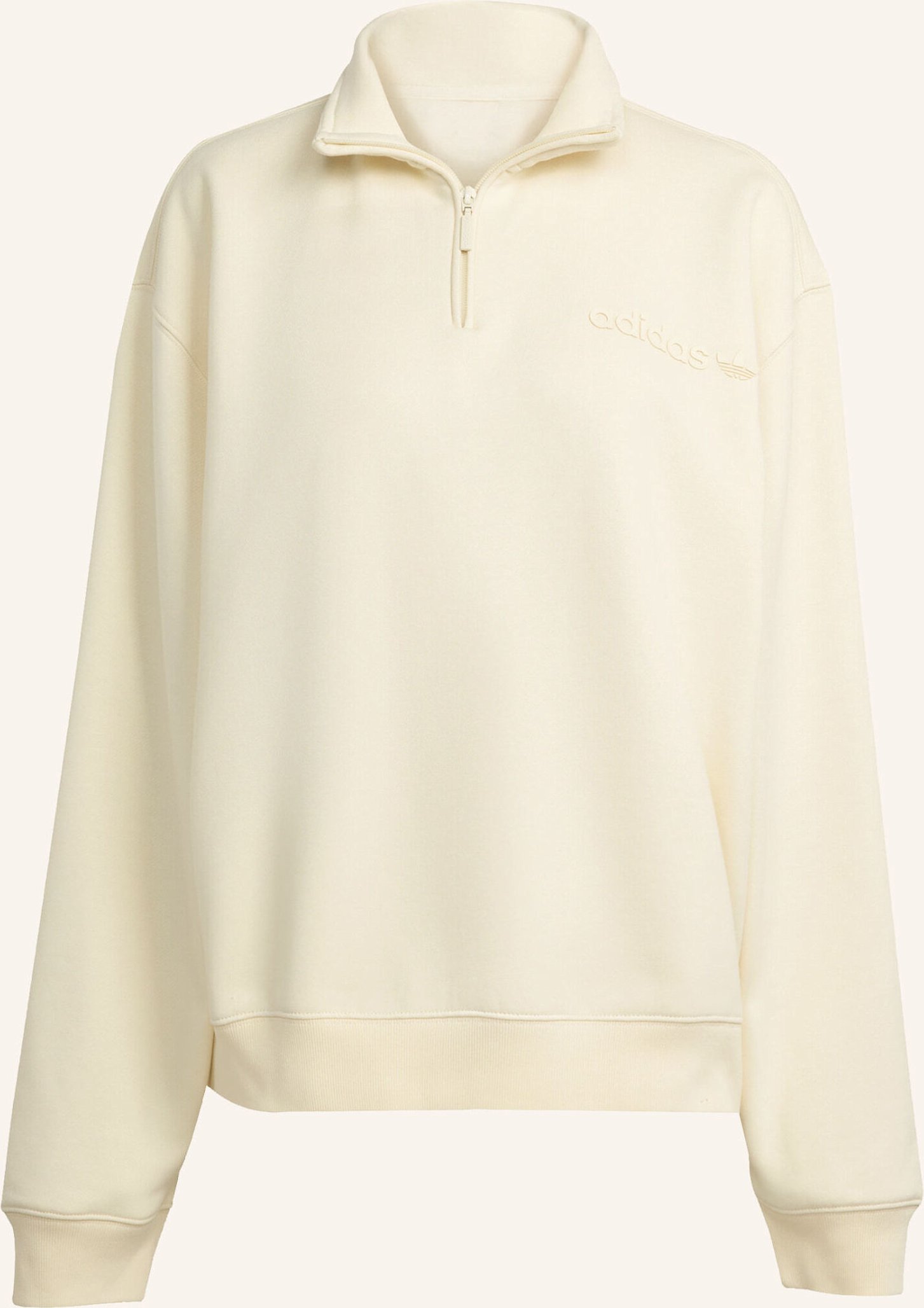 Thumbnail - Adidas Originals Essentials Linear Quarter-Zip Oversized Oberteil weiss