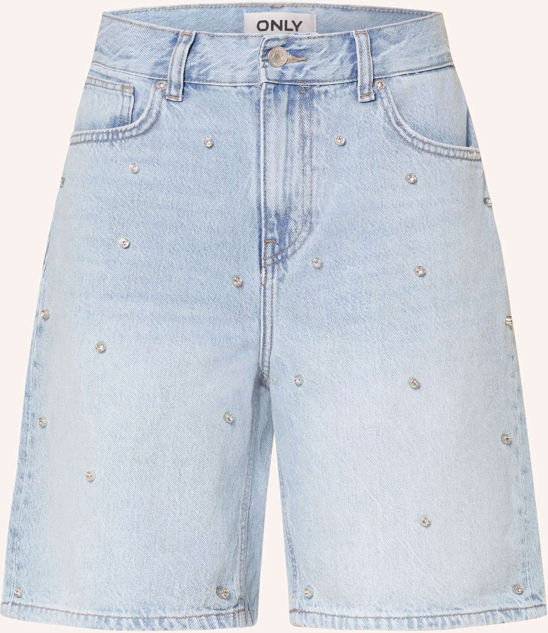 Thumbnail - Only Shorts Mit Schmucksteinen blau