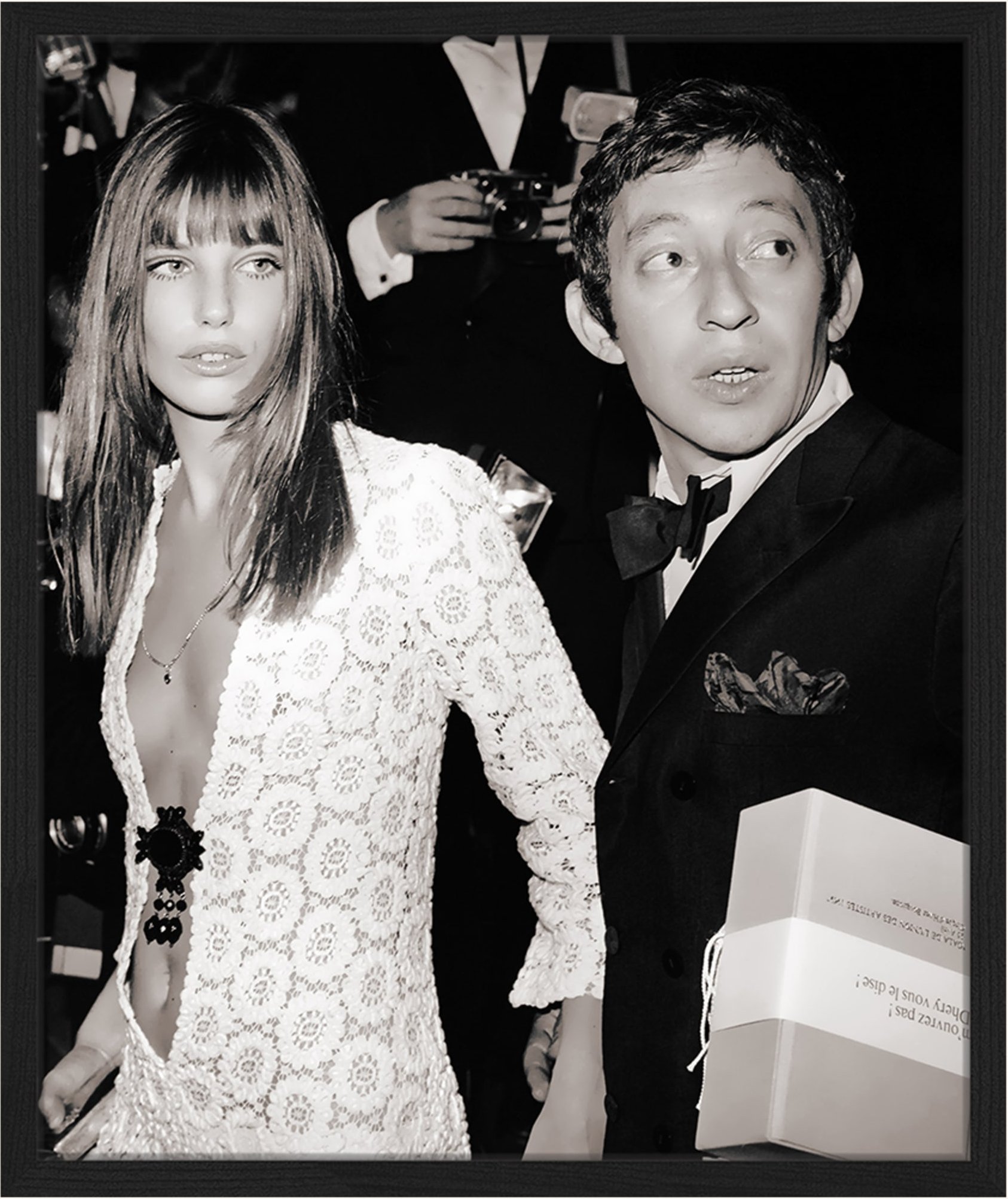 Jacob Baden Wandbild Serge Gainsbourg & Jane Birkin Mit Rahmen schwarz