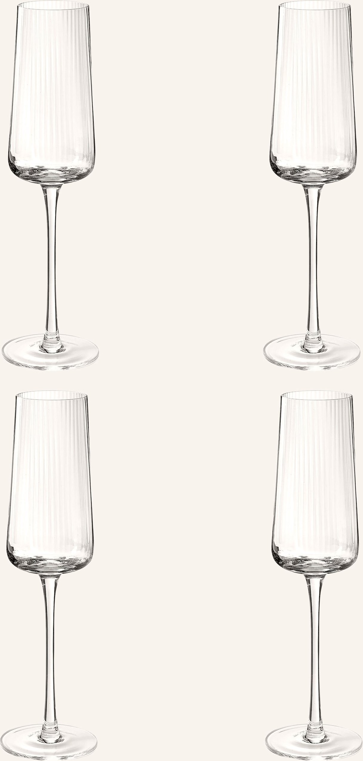 Thumbnail - Westwing Collection 4er-Set Sektgläser Cami transparent