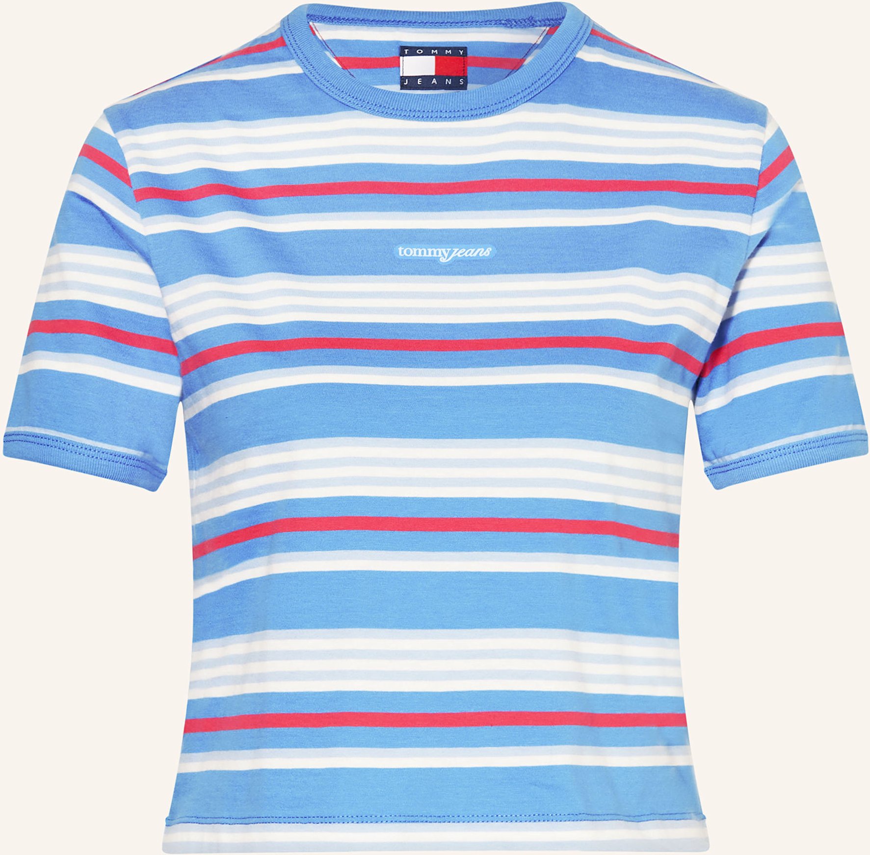 Tommy Jeans Cropped-Shirt blau