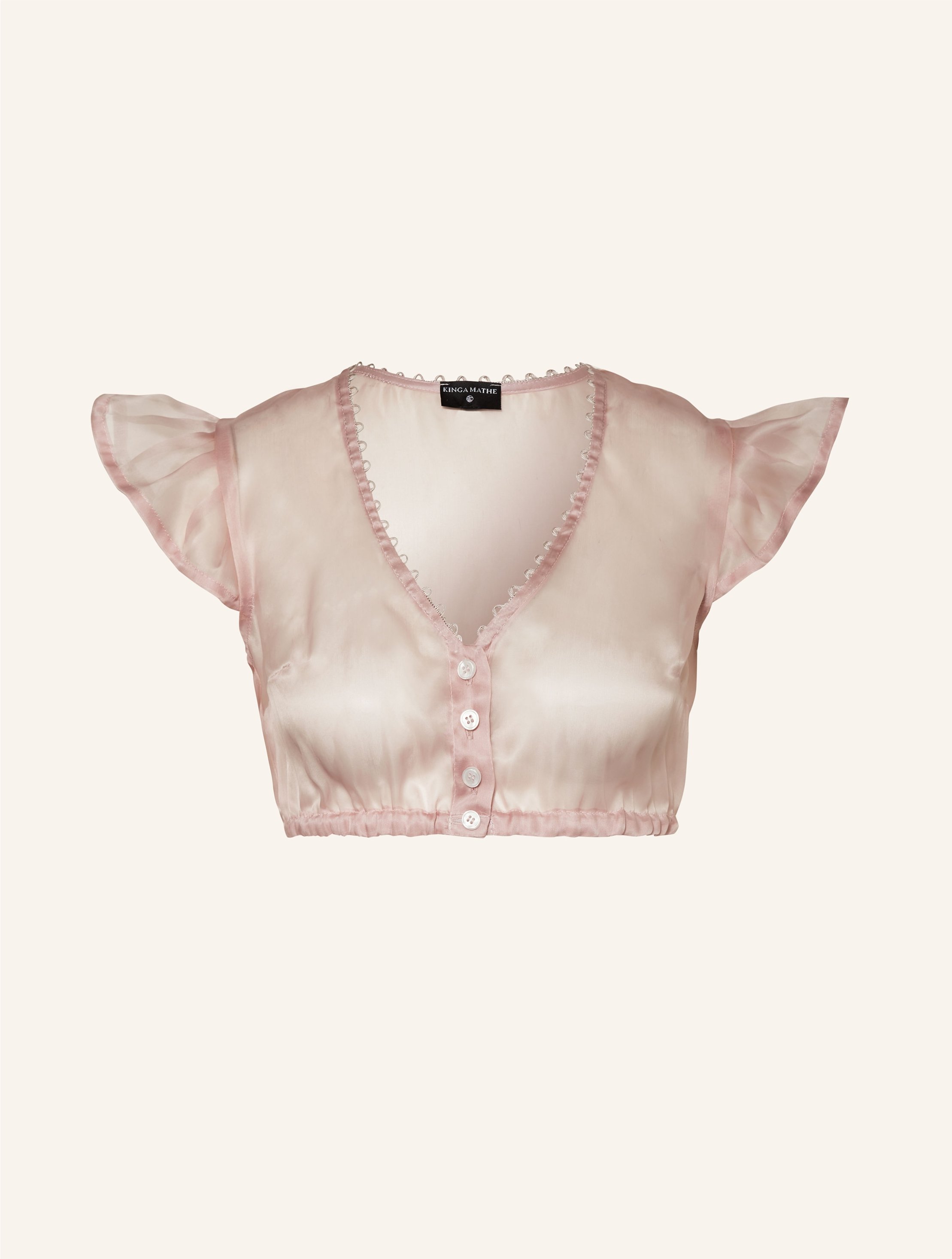 Thumbnail - Kinga Mathe Dirndlbluse Kiki Aus Seide rosa