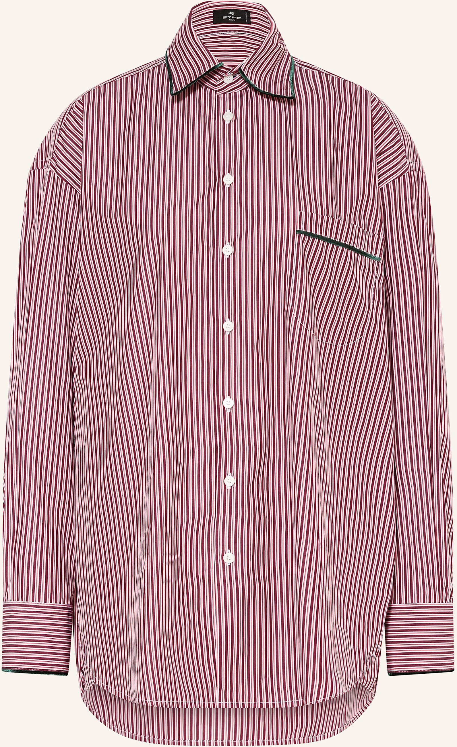 Thumbnail - Etro Hemdbluse Mit Samt rot