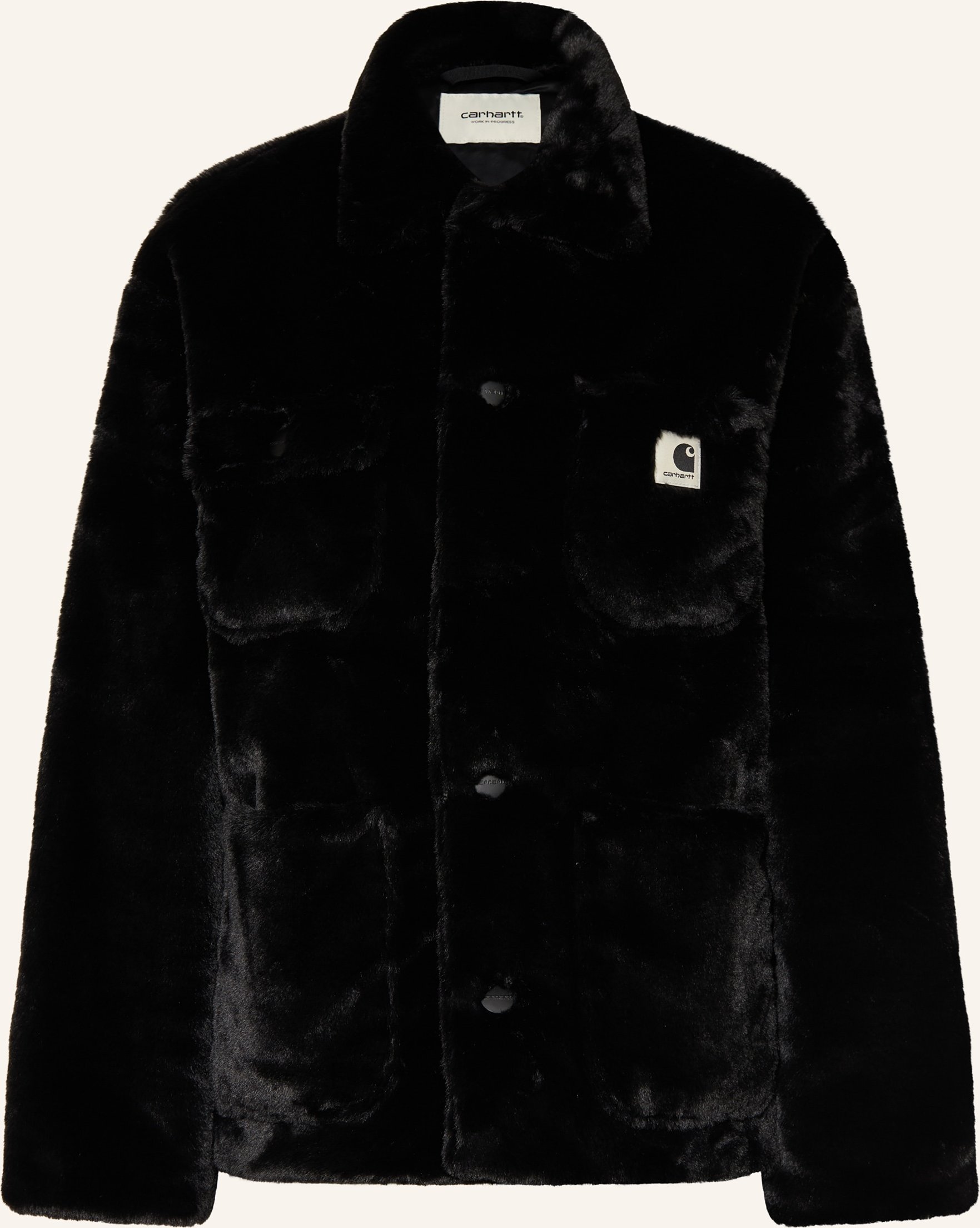 Carhartt Wip Kunstfell-Jacke Olney schwarz