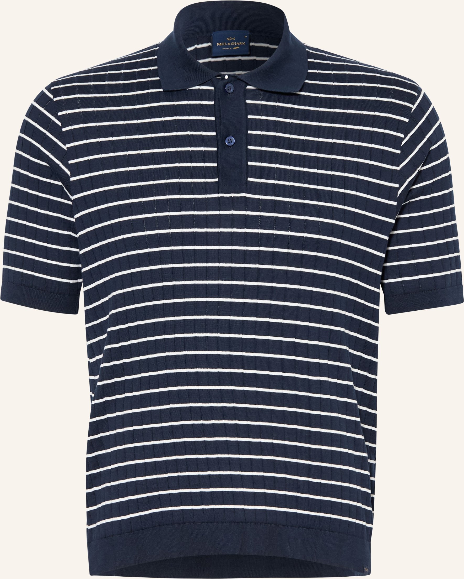 Paul & Shark Strick-Poloshirt blau