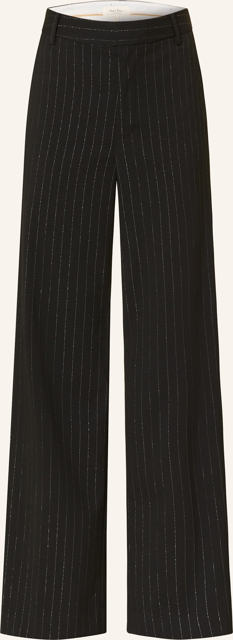 Part Two Marlenehose Vanillapw Mit Glitzergarn schwarz