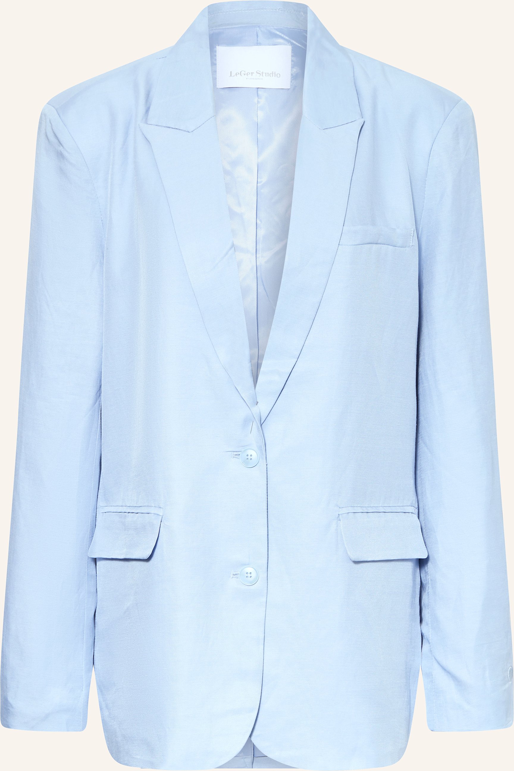 Thumbnail - Leger Studio Blazer Majella Mit Leinen blau