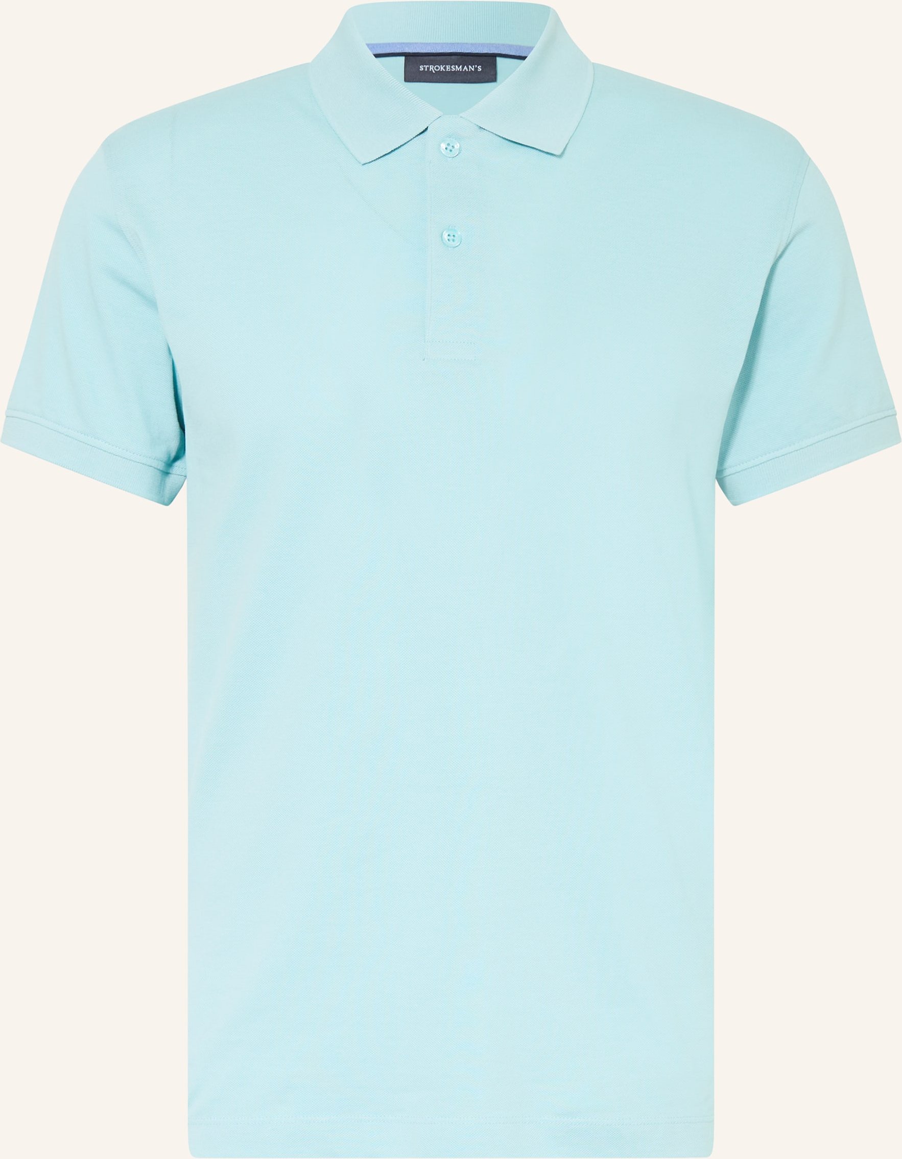 Strokesman's Piqué-Poloshirt blau