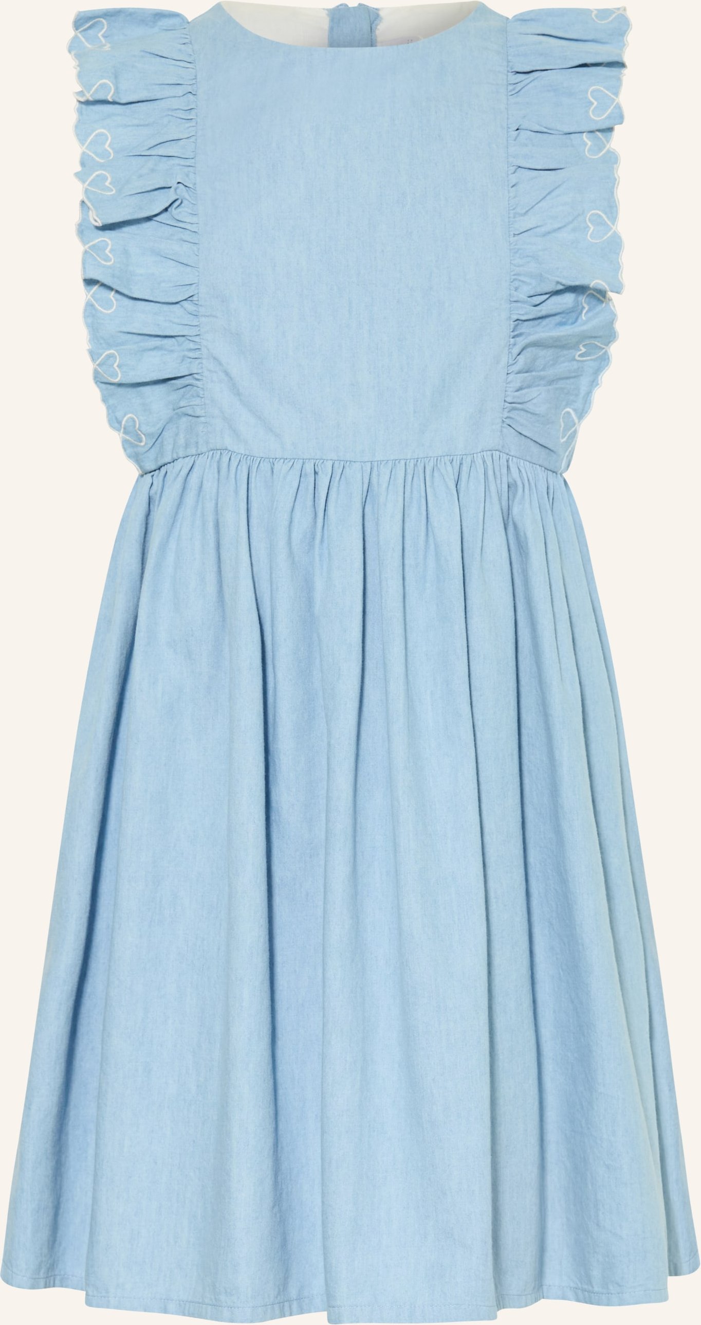 Petit Bateau Kleid Mit Rüschen blau