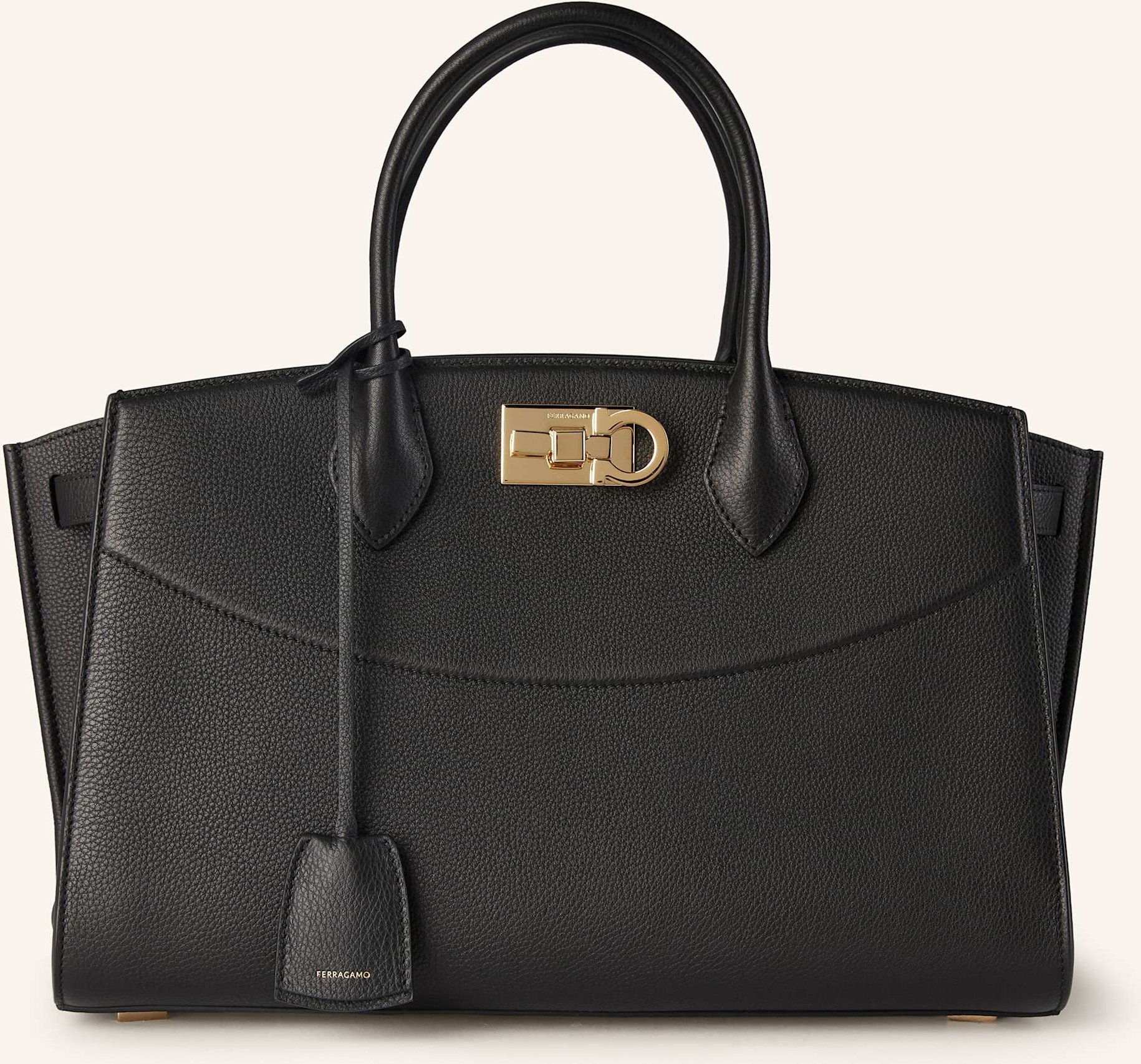 Thumbnail - Ferragamo Handtasche The New Studio Soft Large schwarz