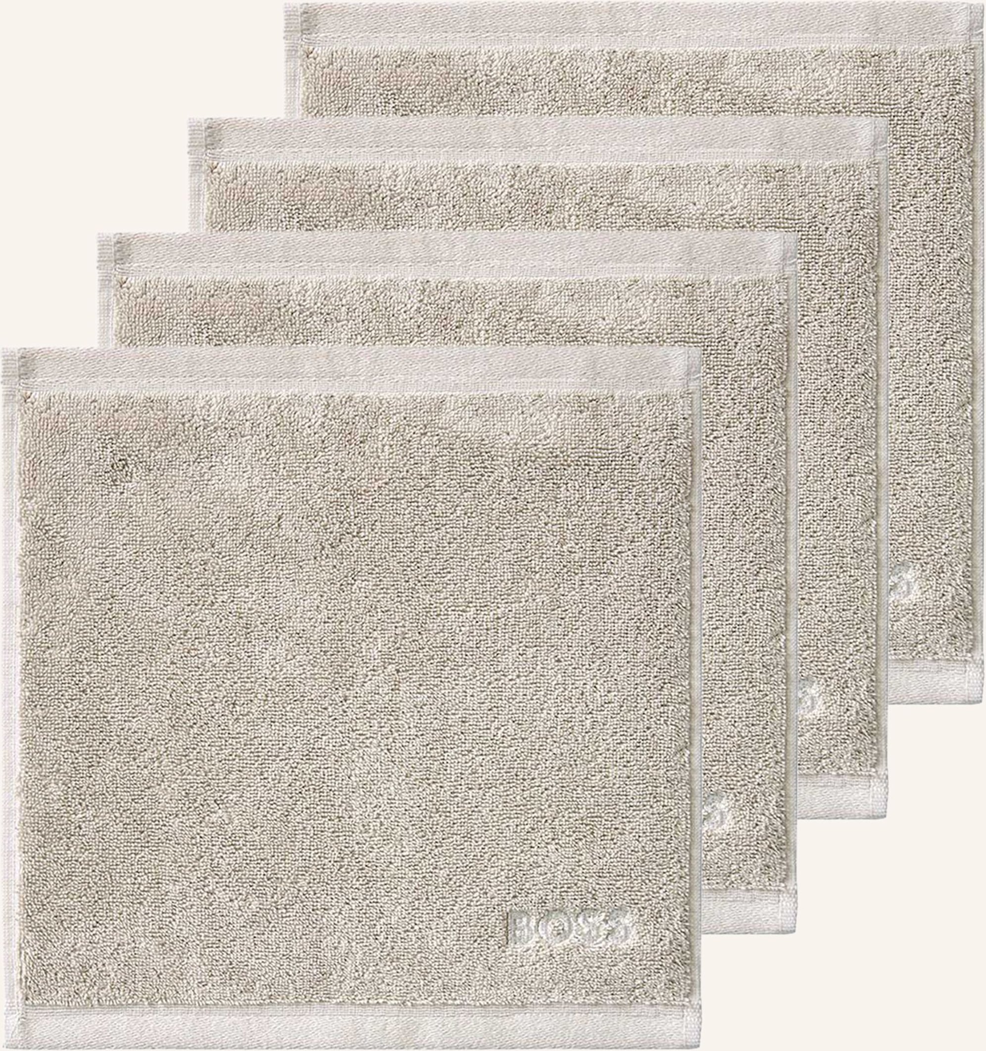 Boss Waschlappen 4er Set Loft grau