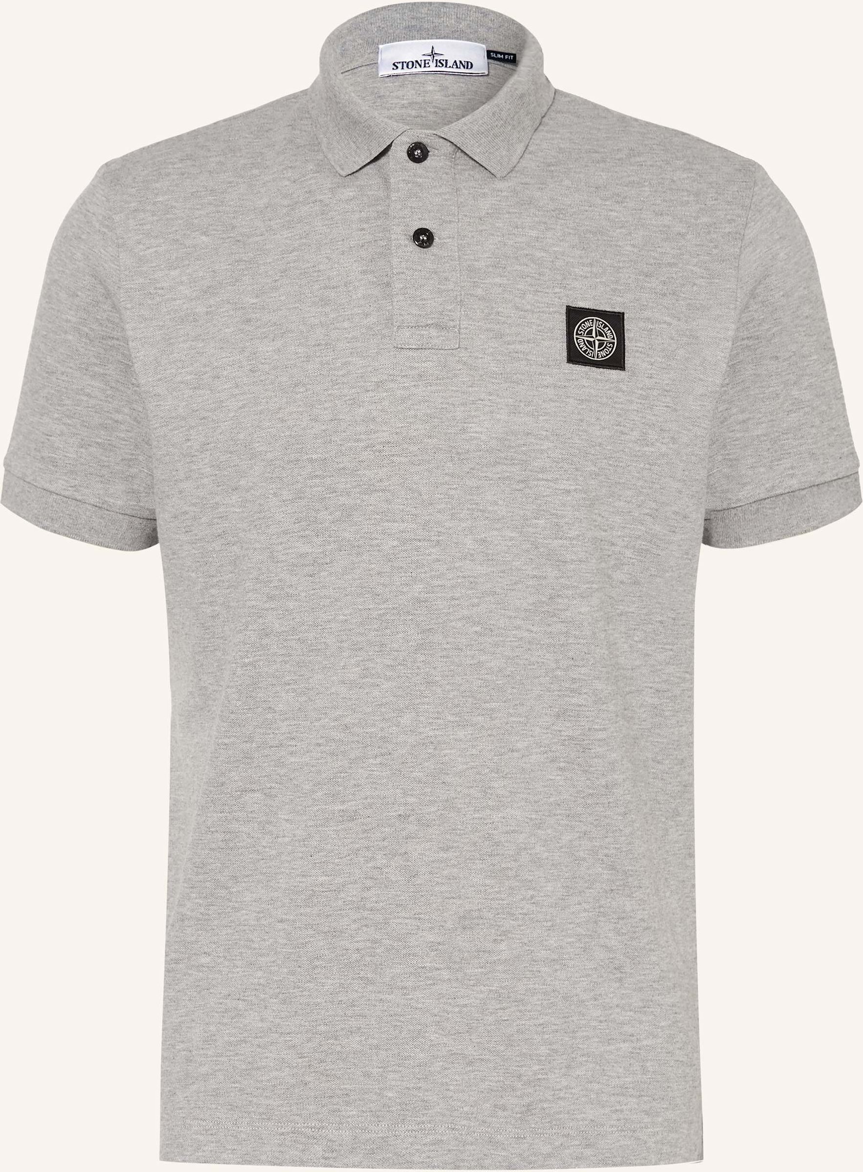 Stone Island Piqué-Poloshirt grau
