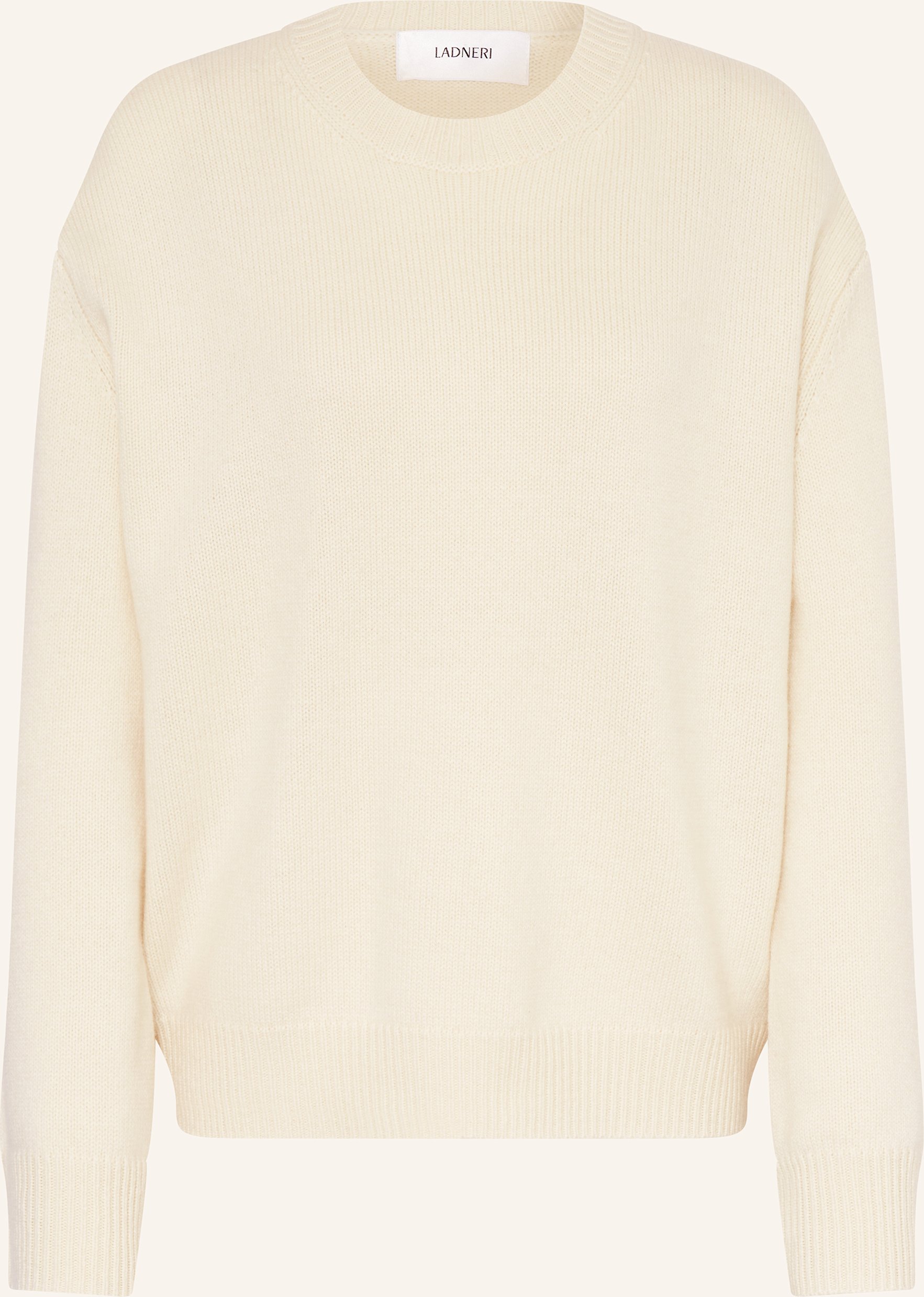 Ladneri Pullover Charlot Aus Merinowolle Mit Cashmere weiss
