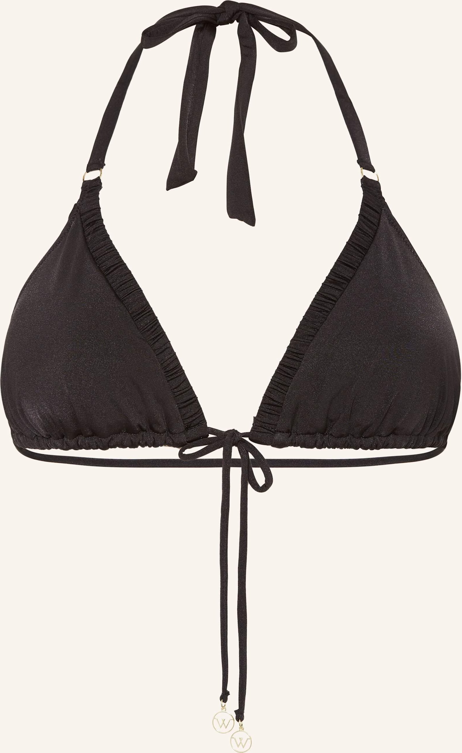 Watercult Triangel-Bikini-Top Shimmering Solids schwarz