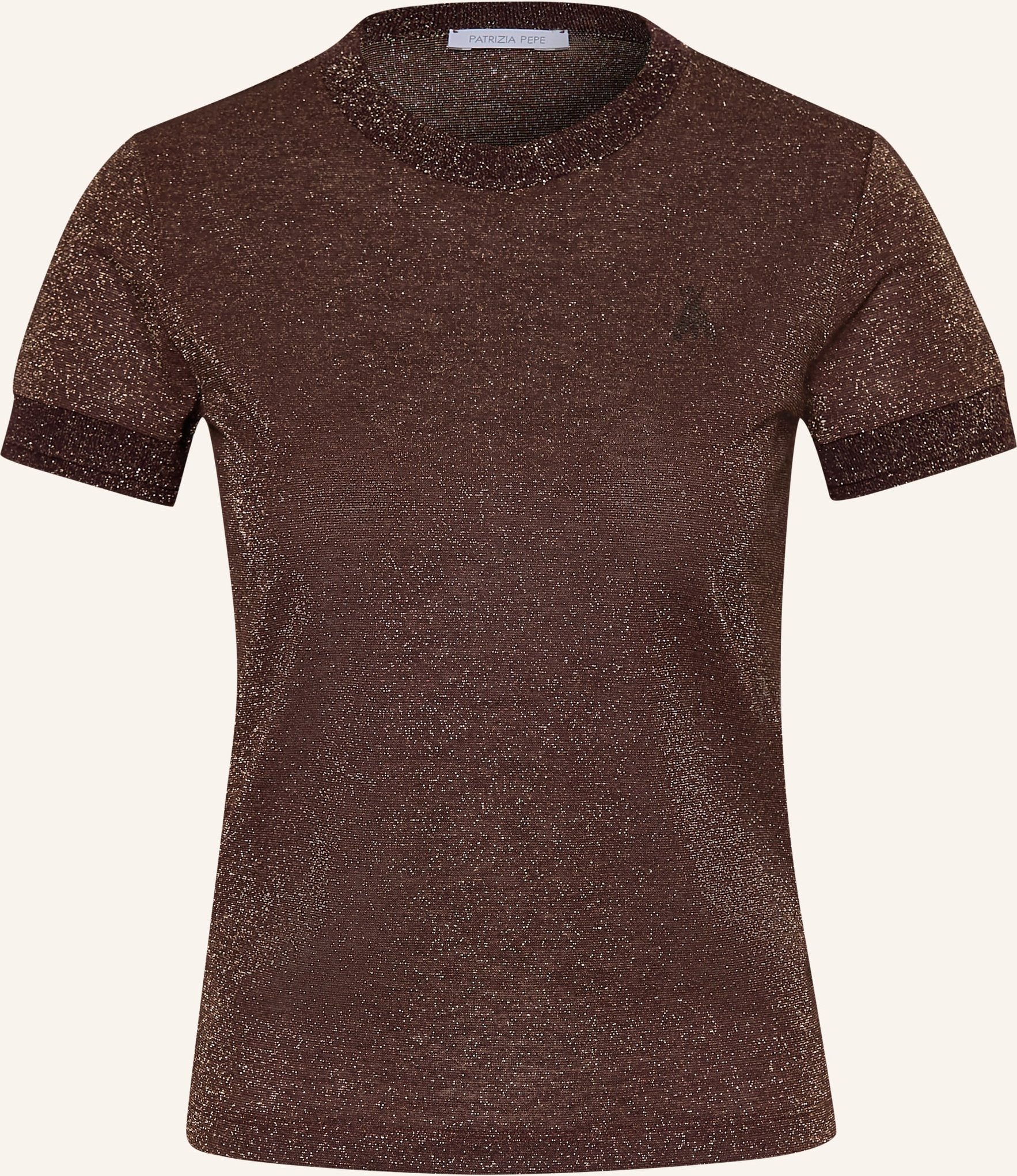 Patrizia Pepe Strickshirt Mit Glitzergarn braun