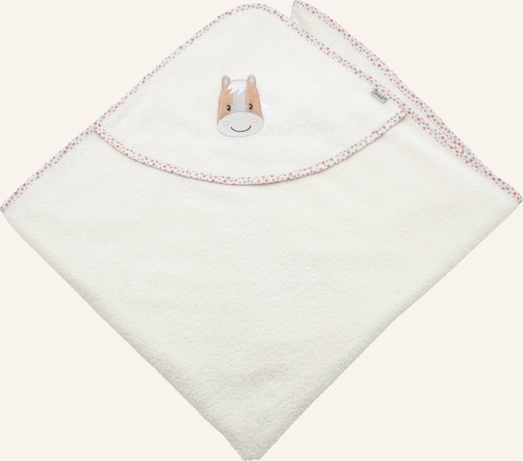 Sterntaler Kapuzenbadetuch 100X100 Sunny weiss