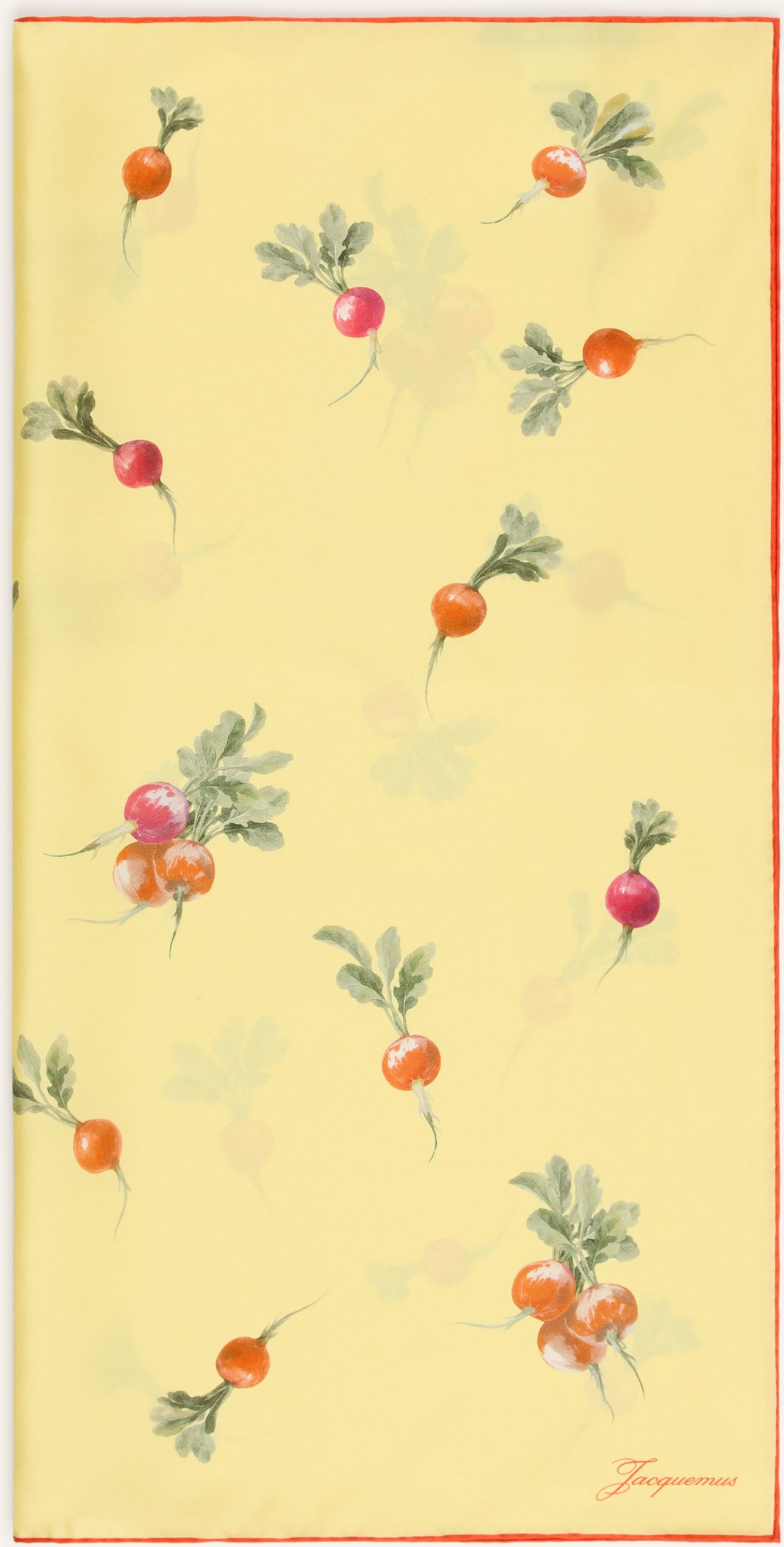 Jacquemus Seidentuch Le Foulard Radis gelb