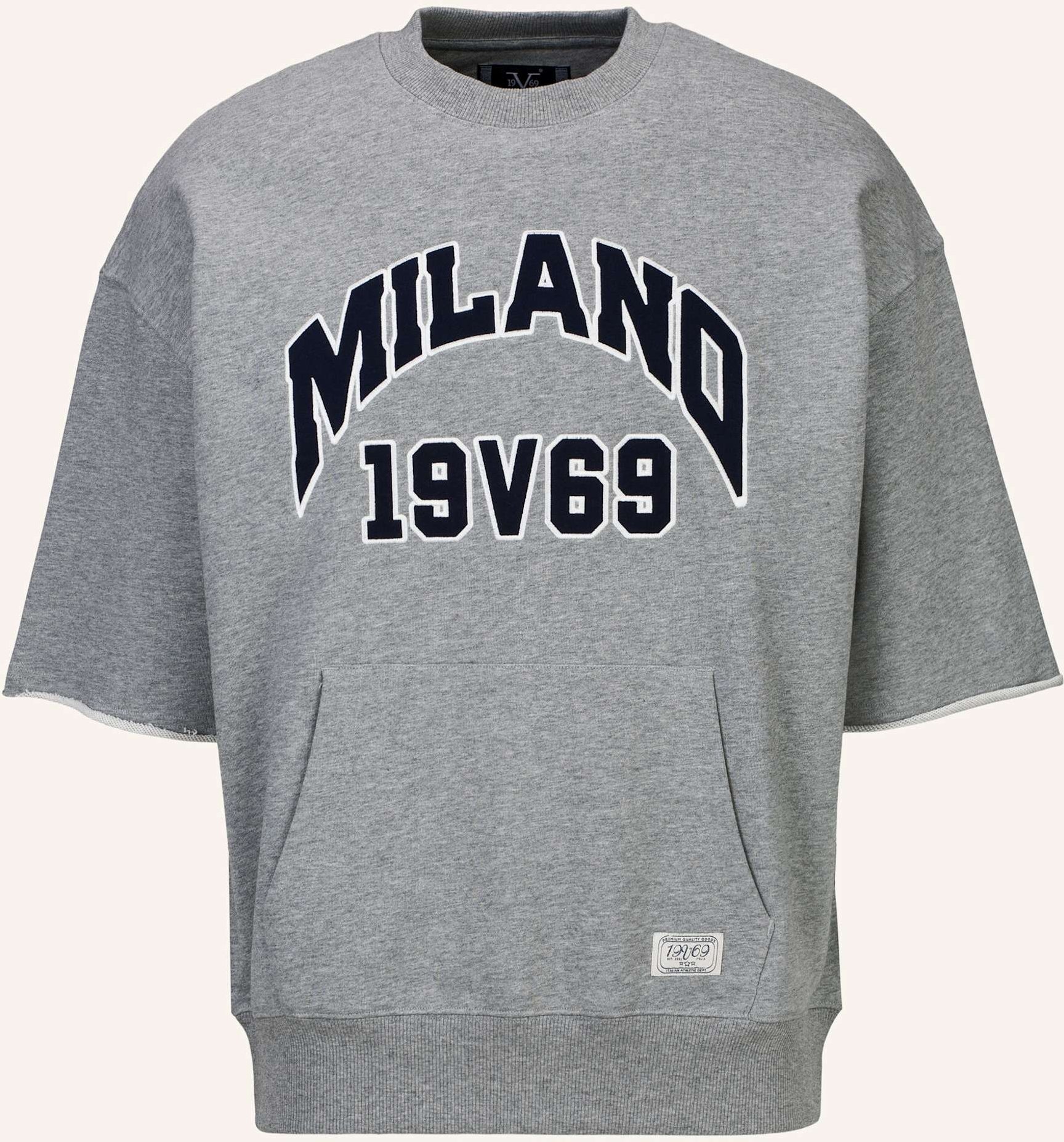 19V69 Italia Oversized Sweatshirt Verdi College grau