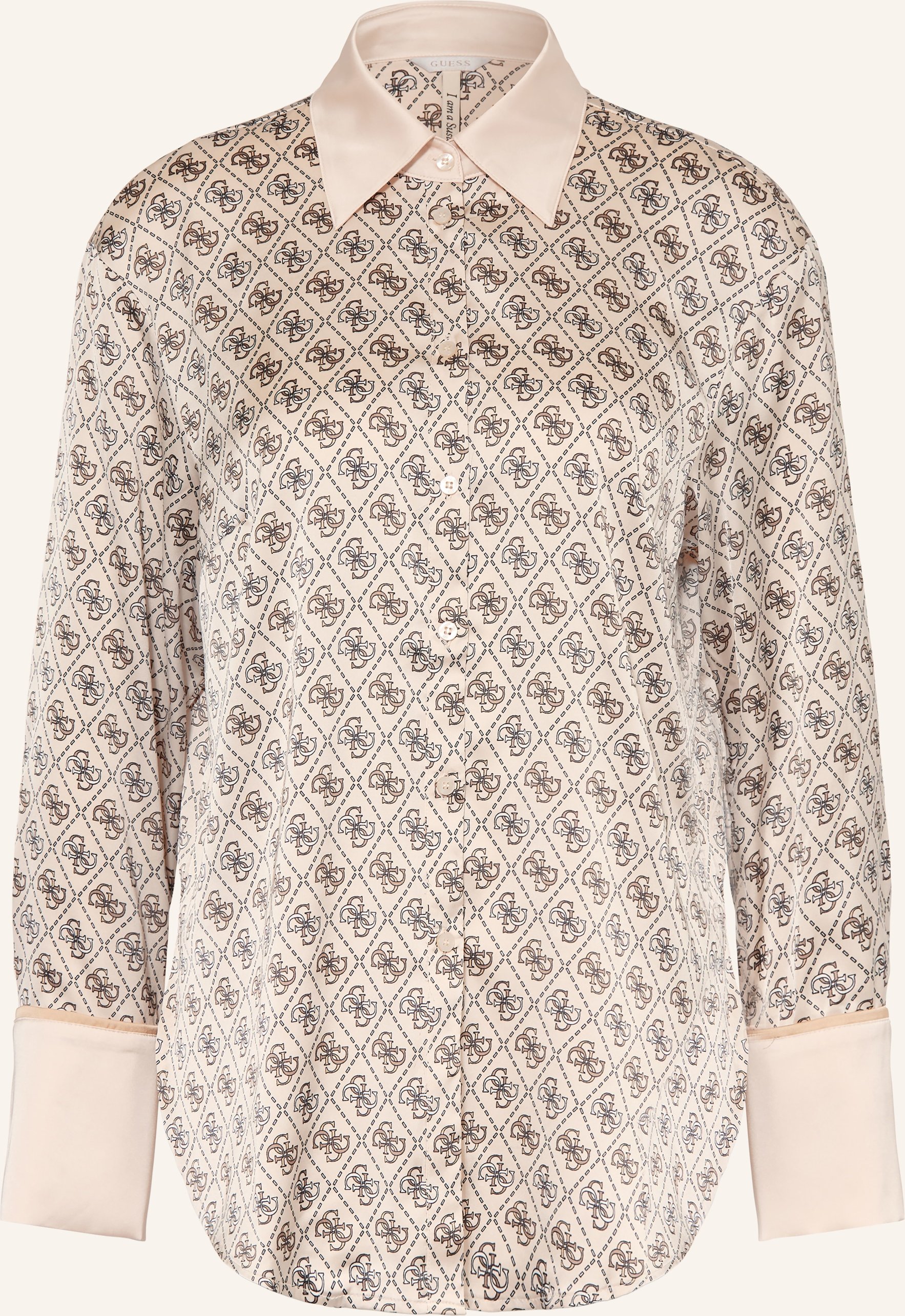 Guess Hemdbluse Alexandra Aus Satin schwarz