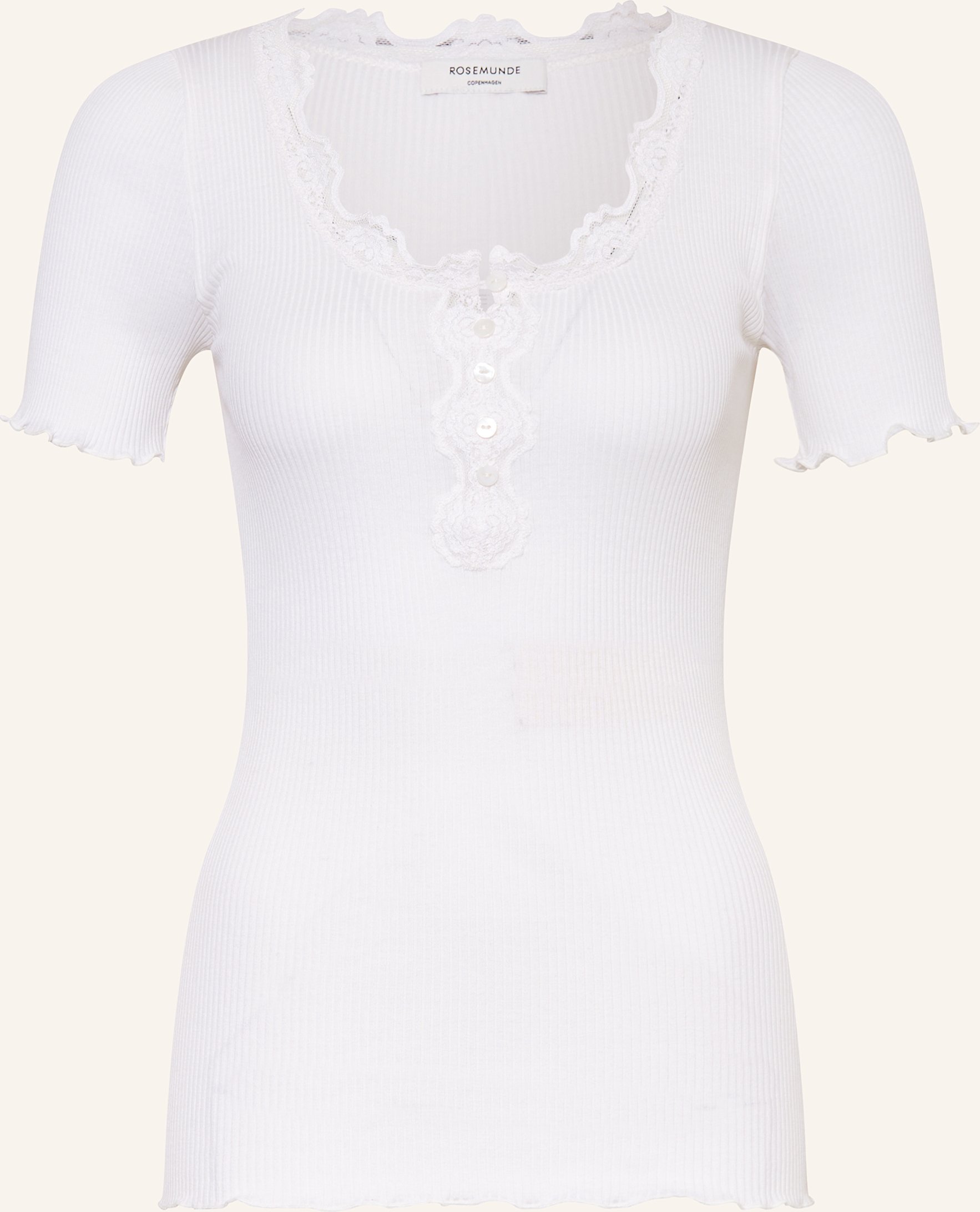 Rosemunde T-Shirt Beatha Mit Seide weiss