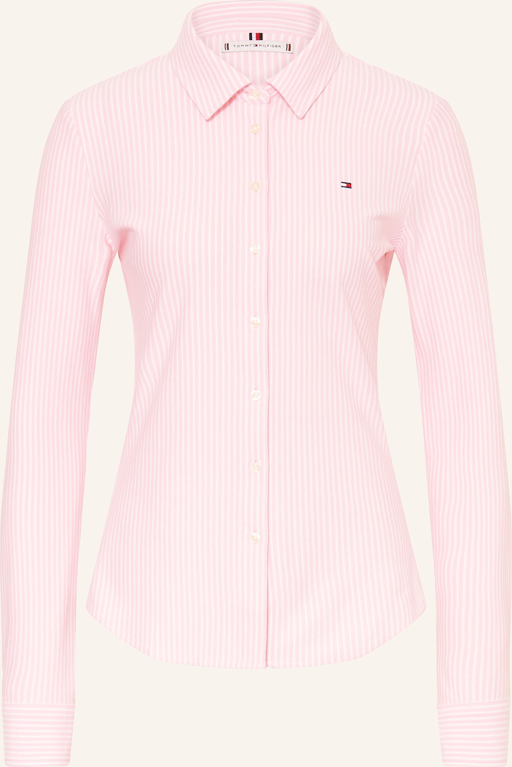 Tommy Hilfiger Hemdbluse Aus Piqué rosa