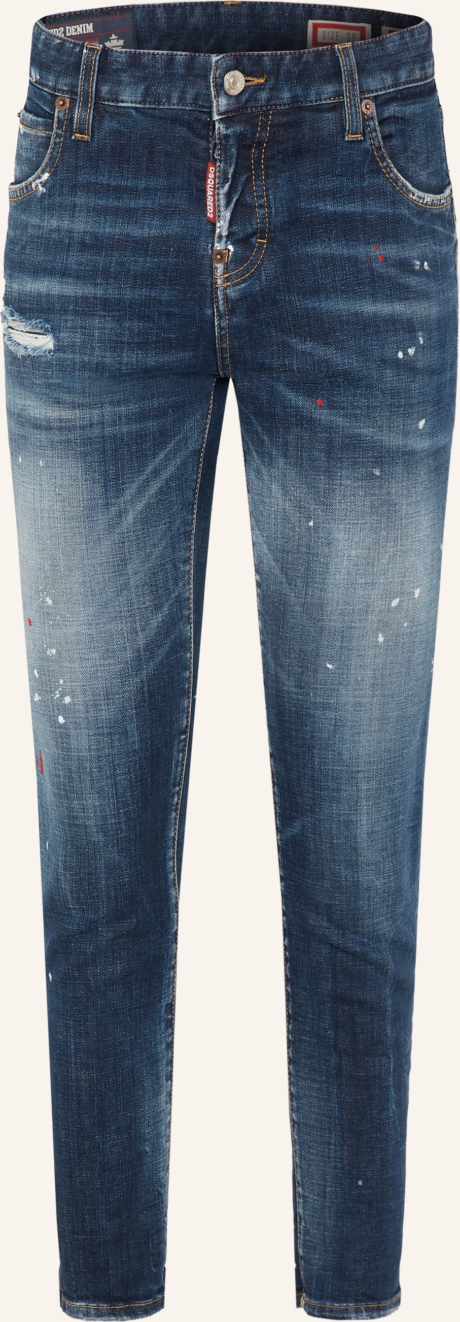 dsquared2 Cropped Jeans Teddy blau