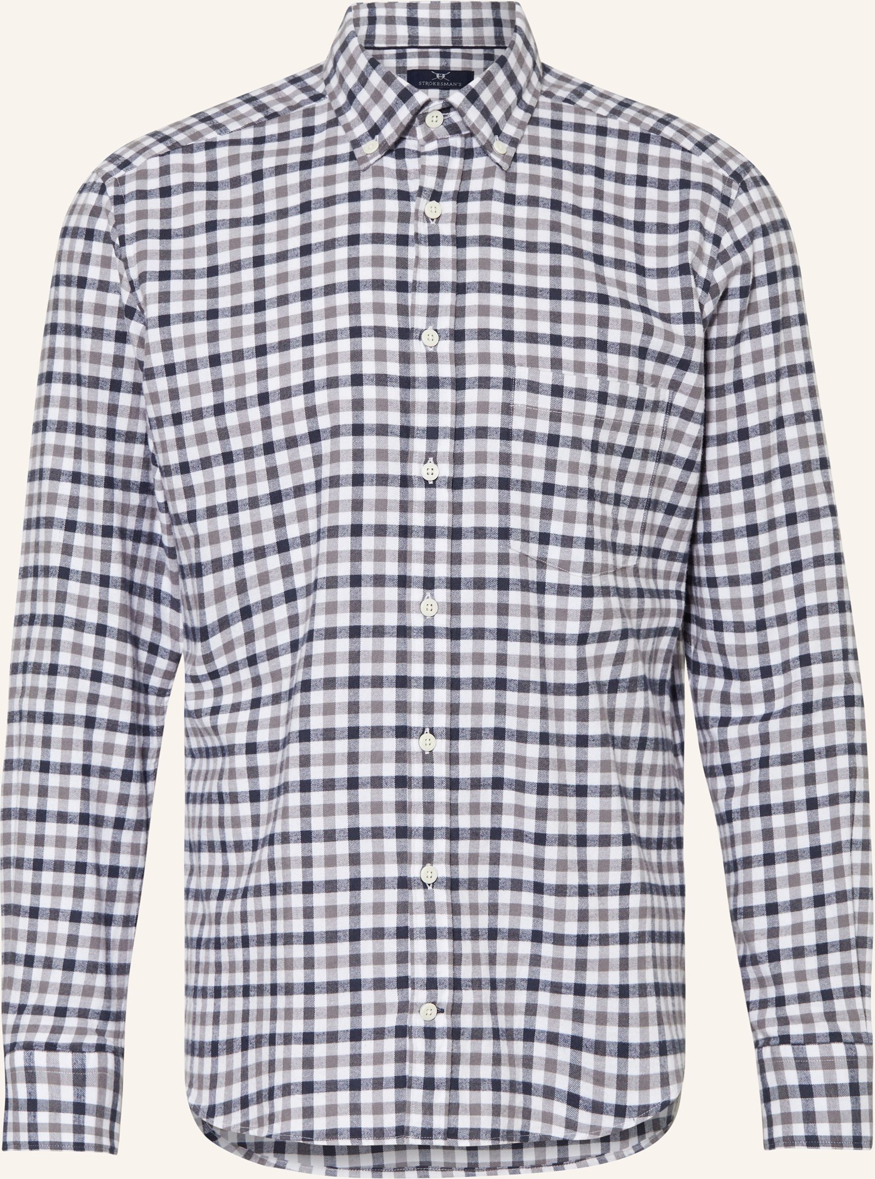 Thumbnail - Strokesman's Flanellhemd Regular Fit blau