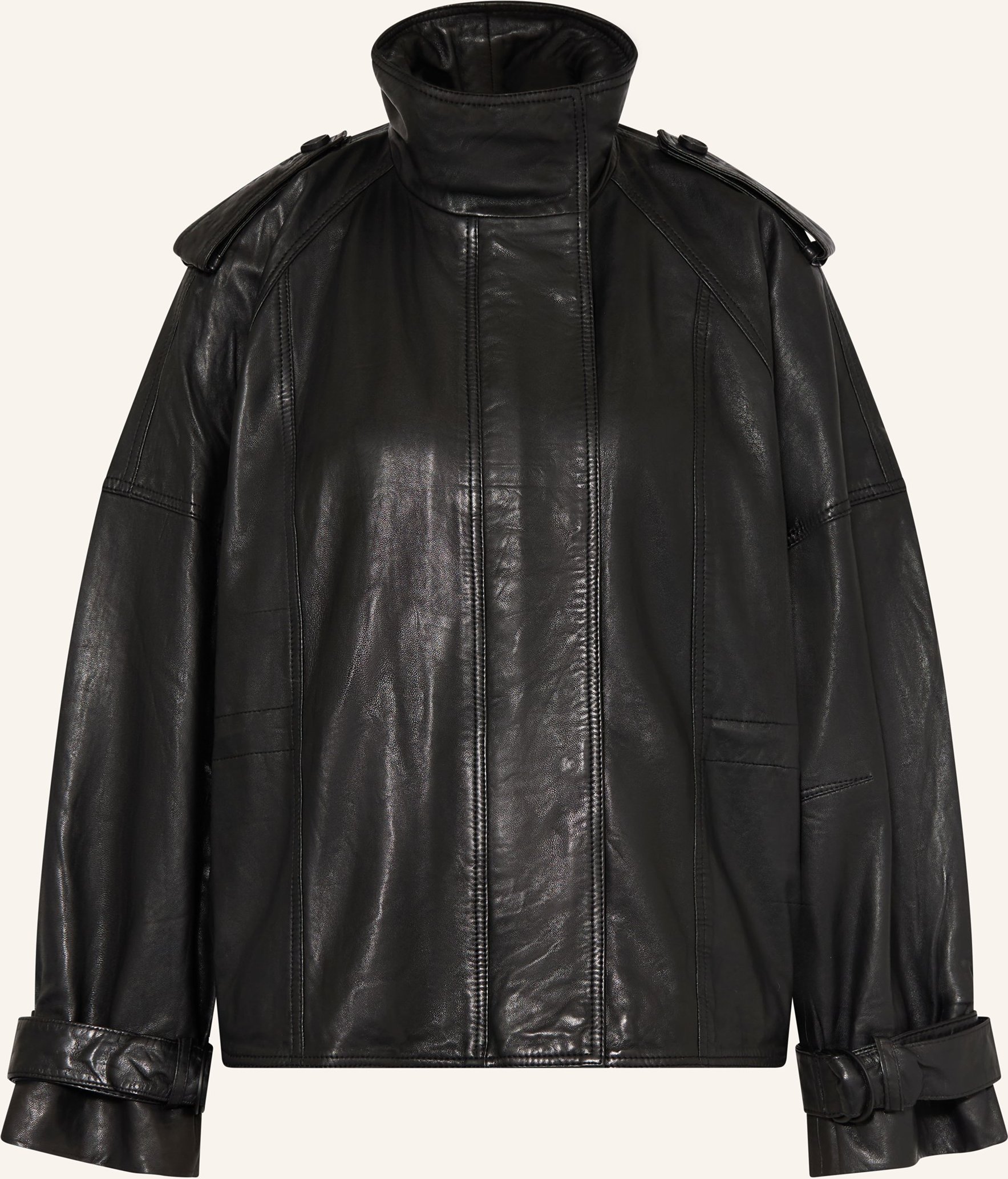 Allsaints Lederjacke Serne schwarz