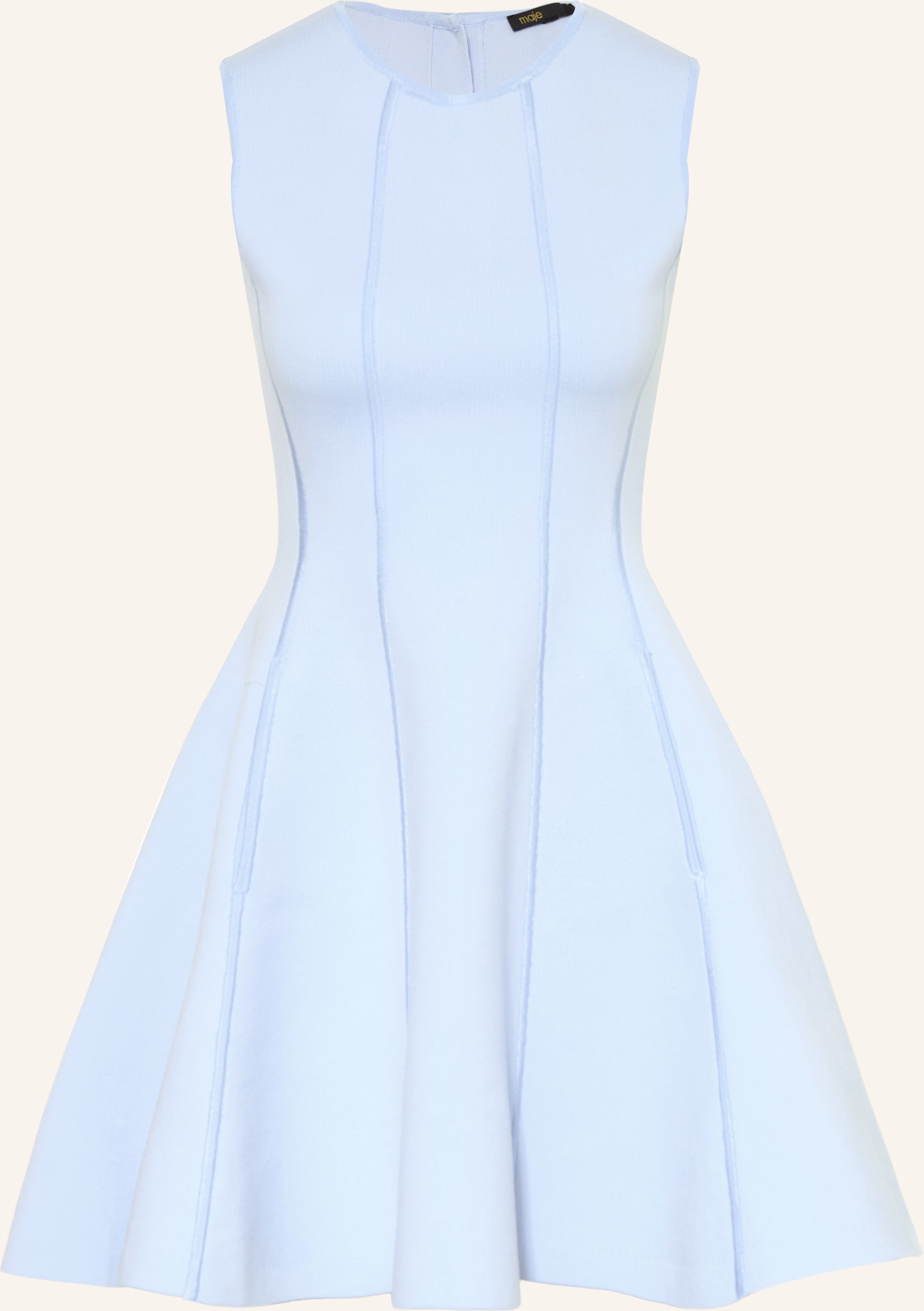 Maje Kleid Mit Schmuckperlen Und Schmucksteinen blau