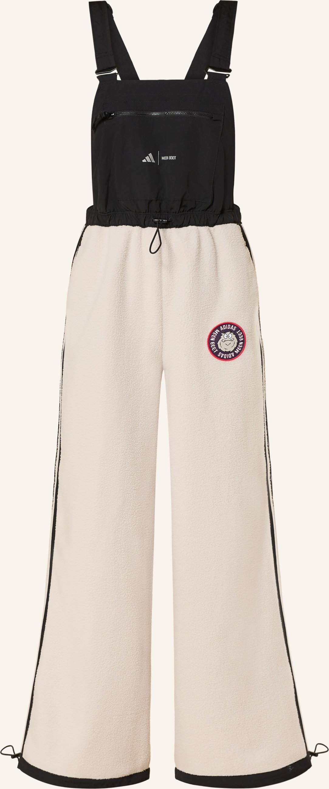 Adidas Latzhose Im Materialmix beige