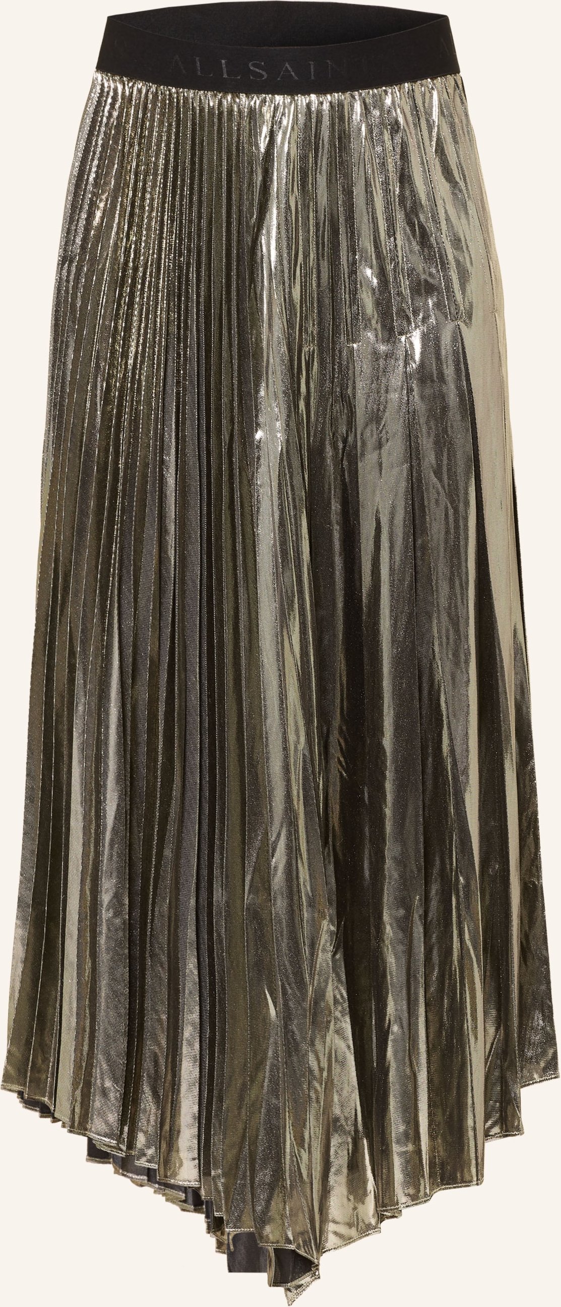 Allsaints Plisseerock Jax gold