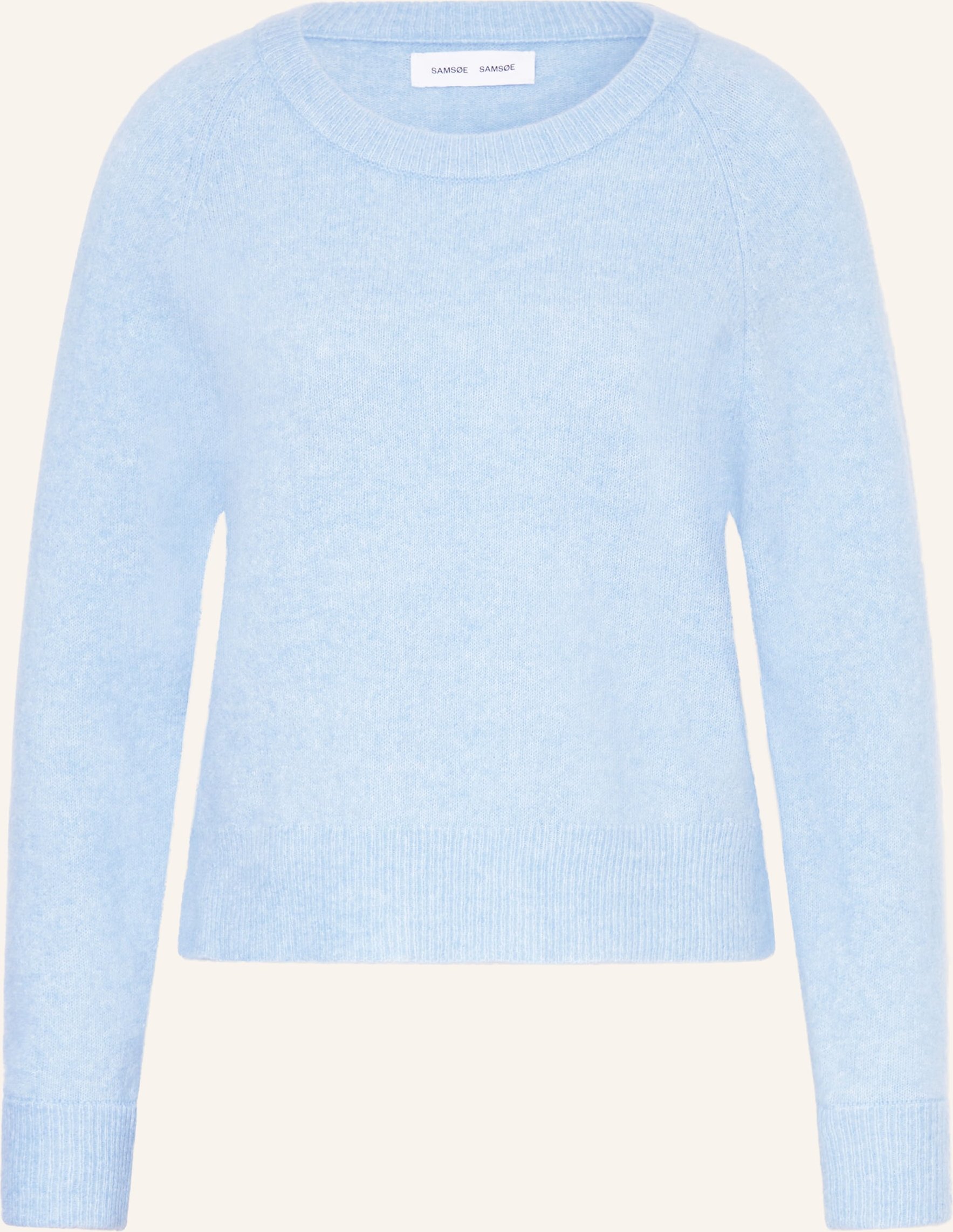 Samsøe Samsøe Pullover Nor O-N Short Mit Alpaka blau