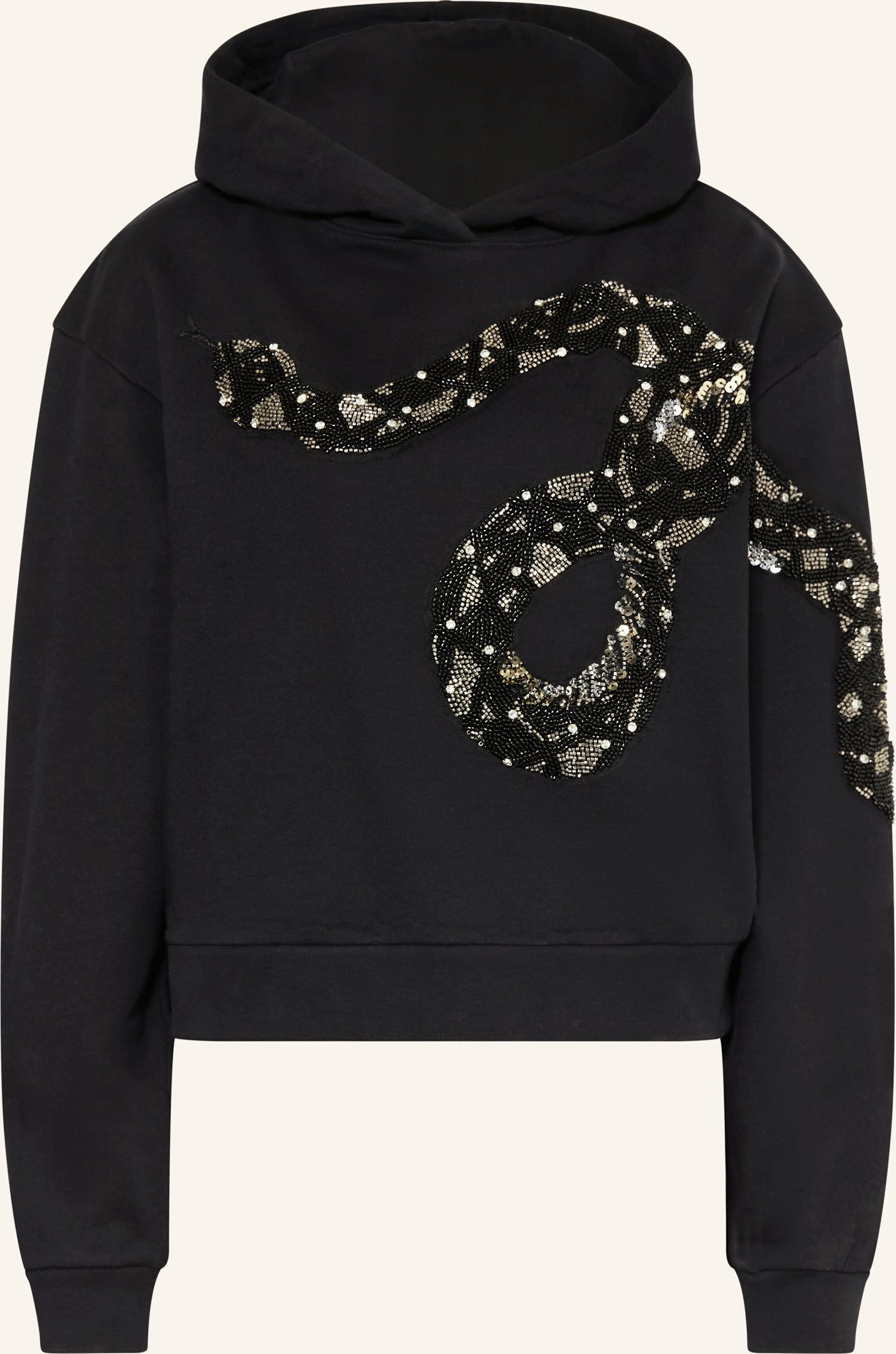 Allsaints Hoodie Alenka Pippa Mit Schmucksteinen schwarz