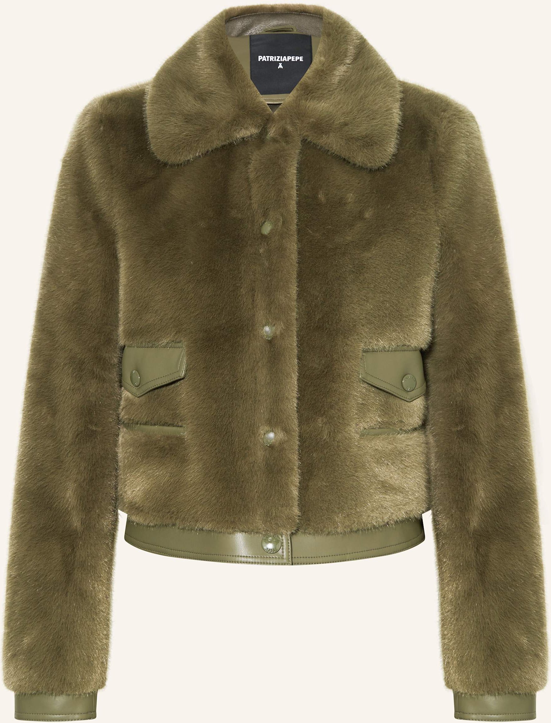 Patrizia Pepe Kunstfell-Jacke gruen